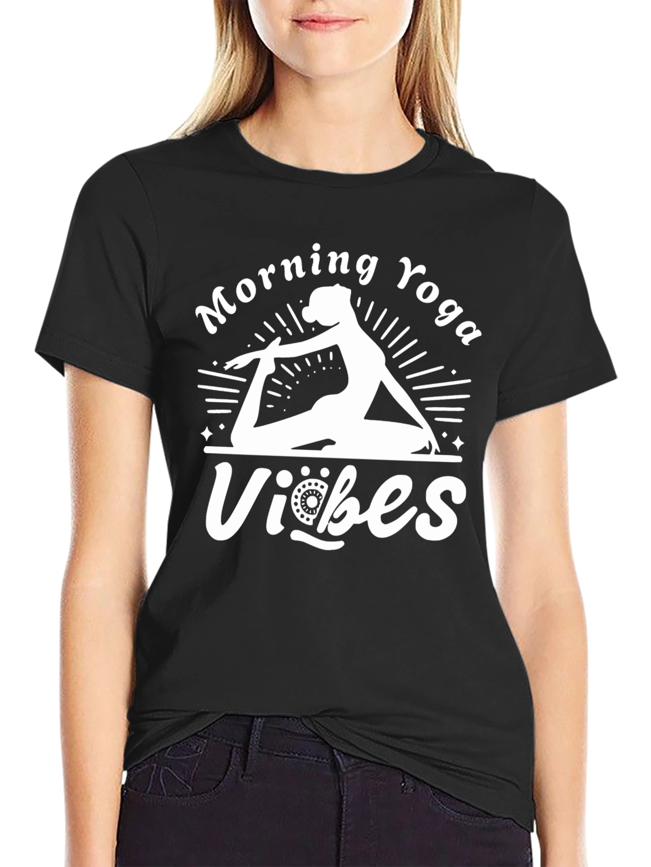 Morning Yoga Vibes Graphic T-Shirt