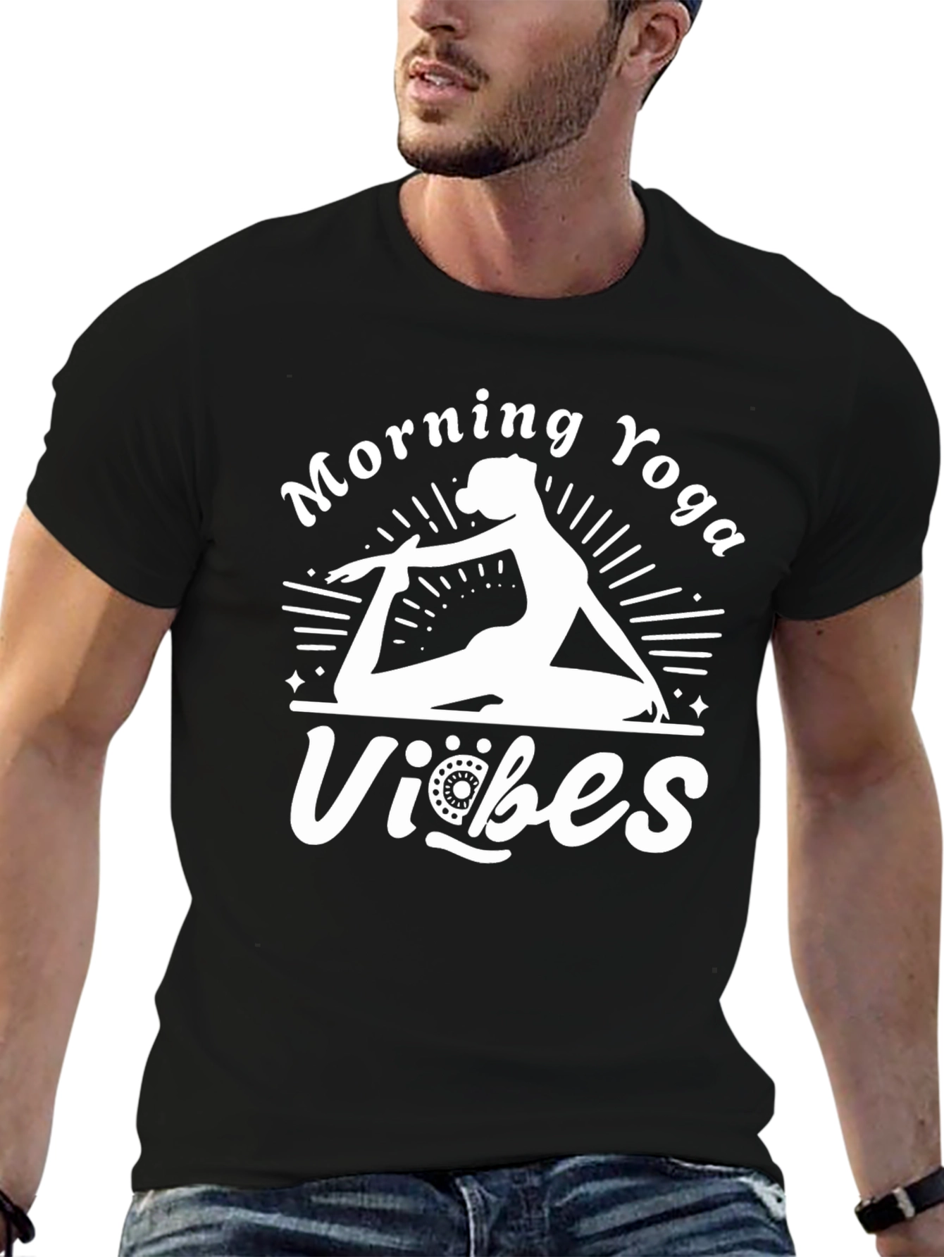 Morning Yoga Vibes Graphic T-Shirt