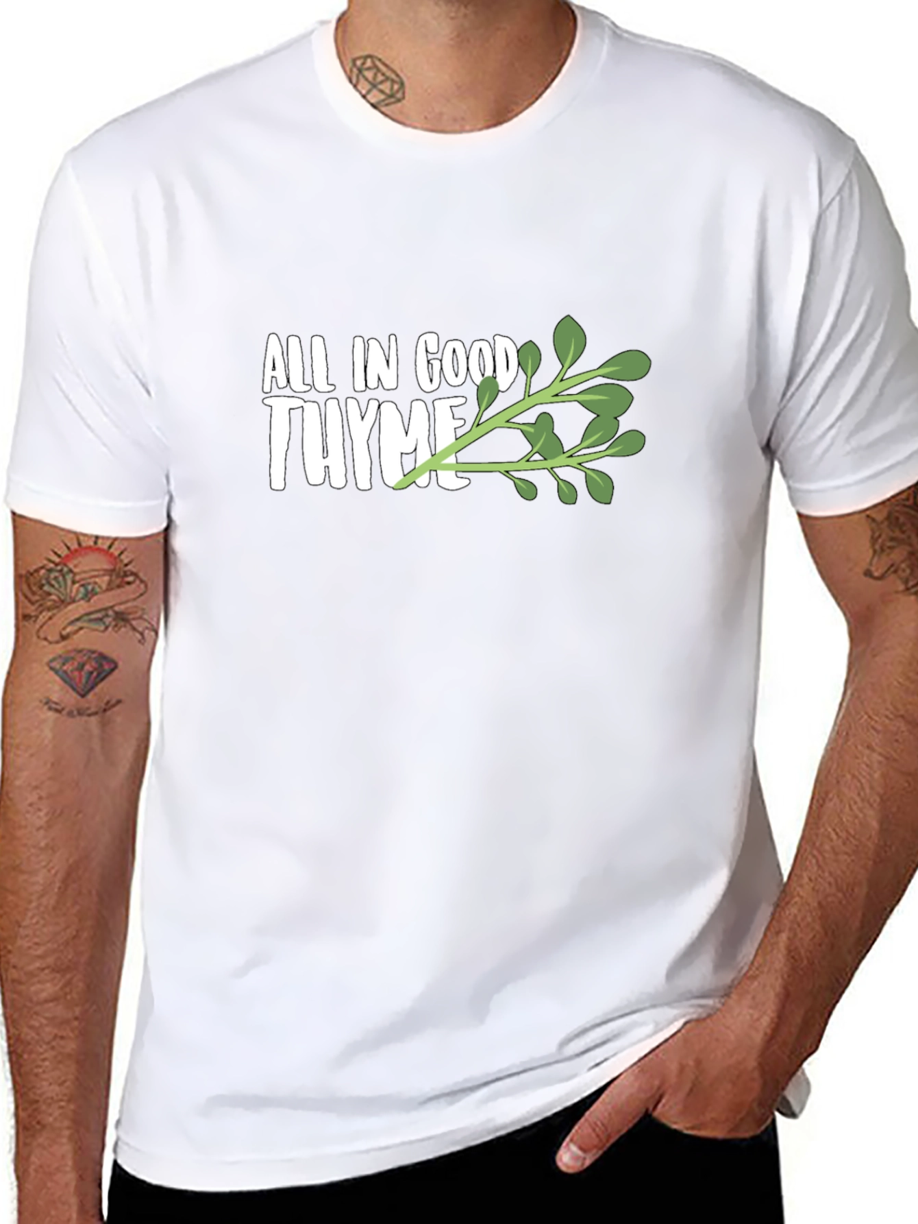 All in Good Thyme Black Graphic Tee