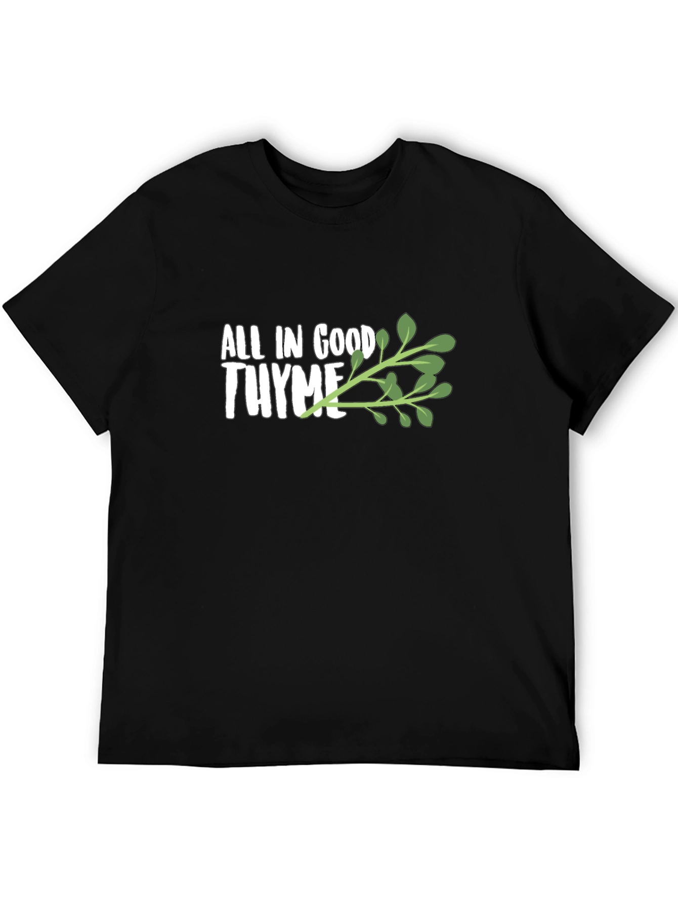 All in Good Thyme Black Graphic Tee