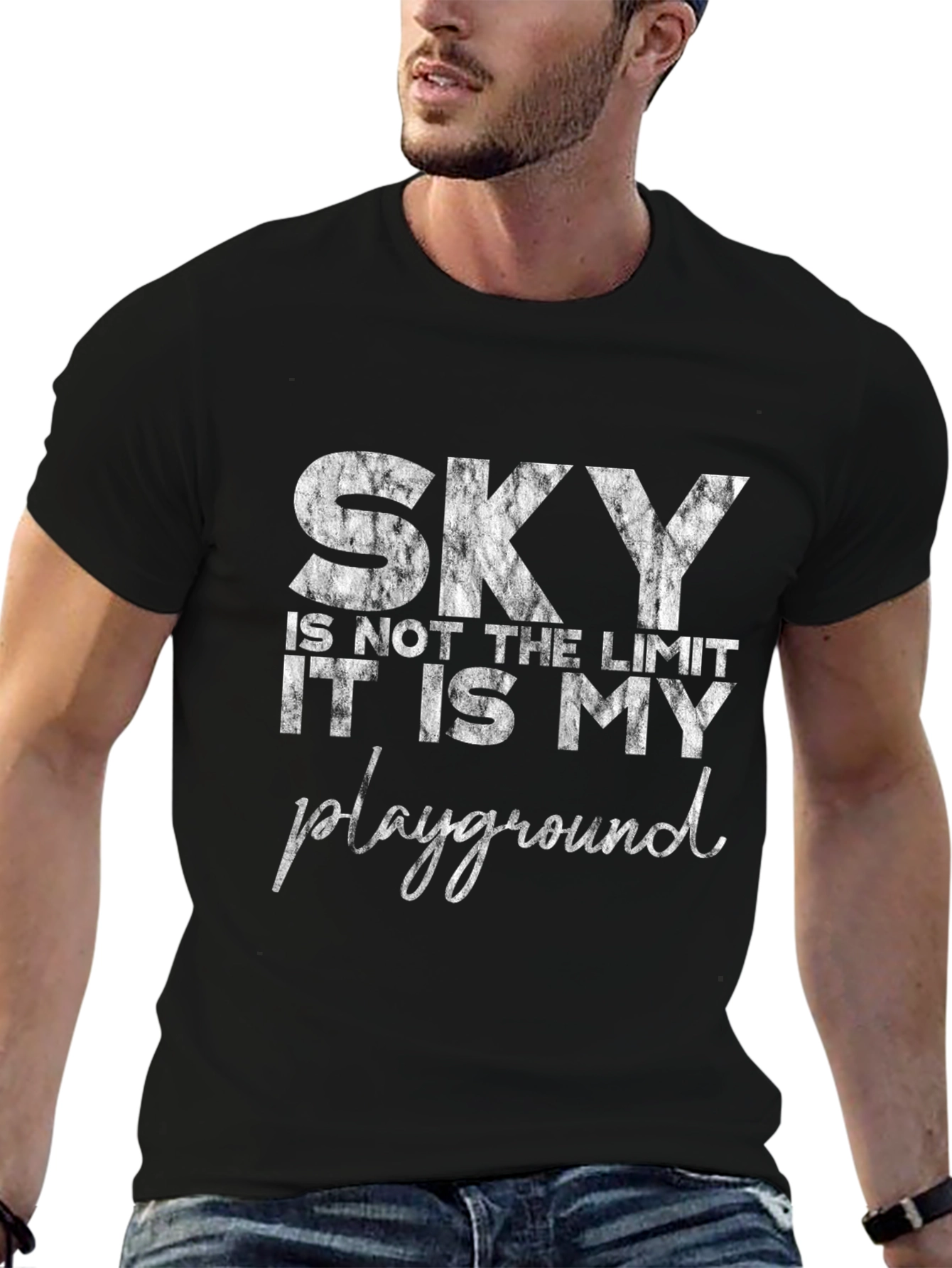 Sky is My Playground Black Graphic Tee