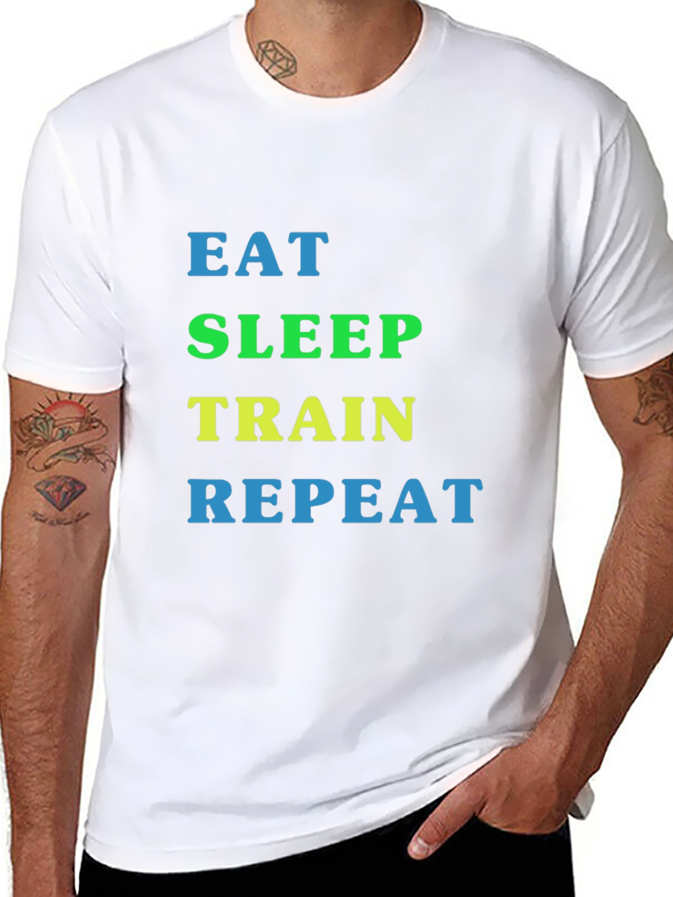 Eat Sleep Train Repeat Graphic T-Shirt