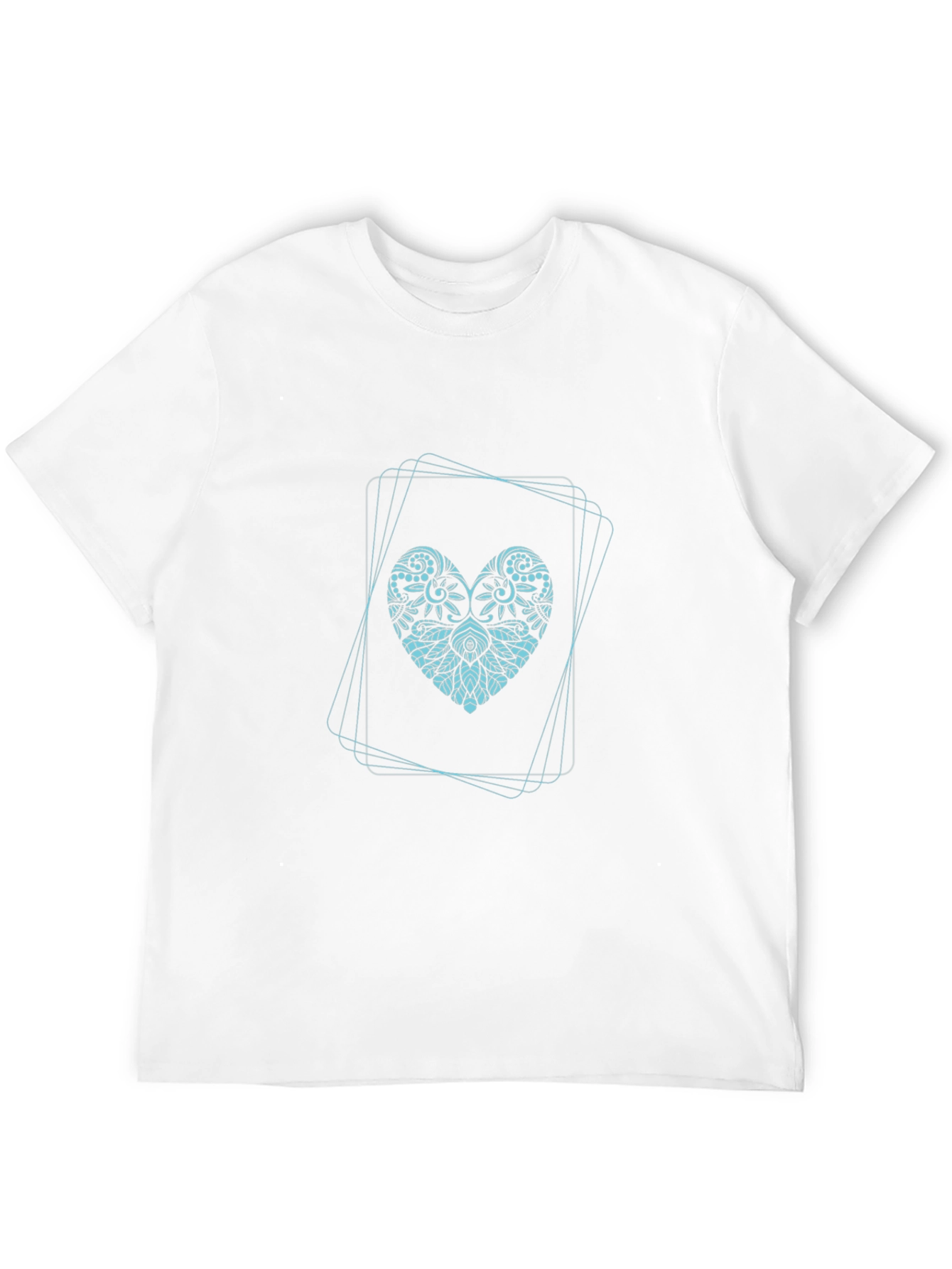 Heart Mandala Tee - Stylish Graphic Print T-Shirt