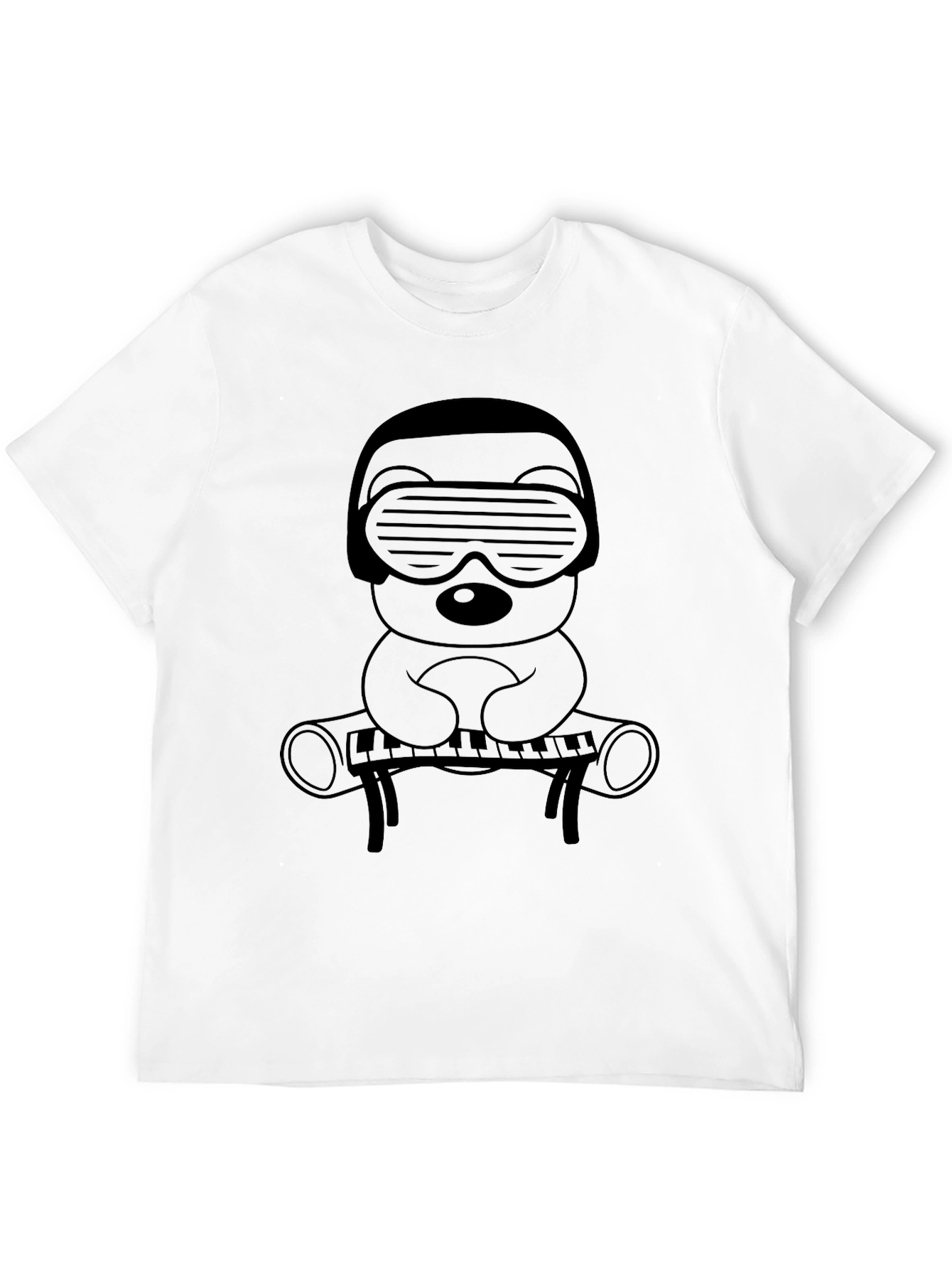 DJ Bear Graphic Tee - Cool Cartoon Shirt