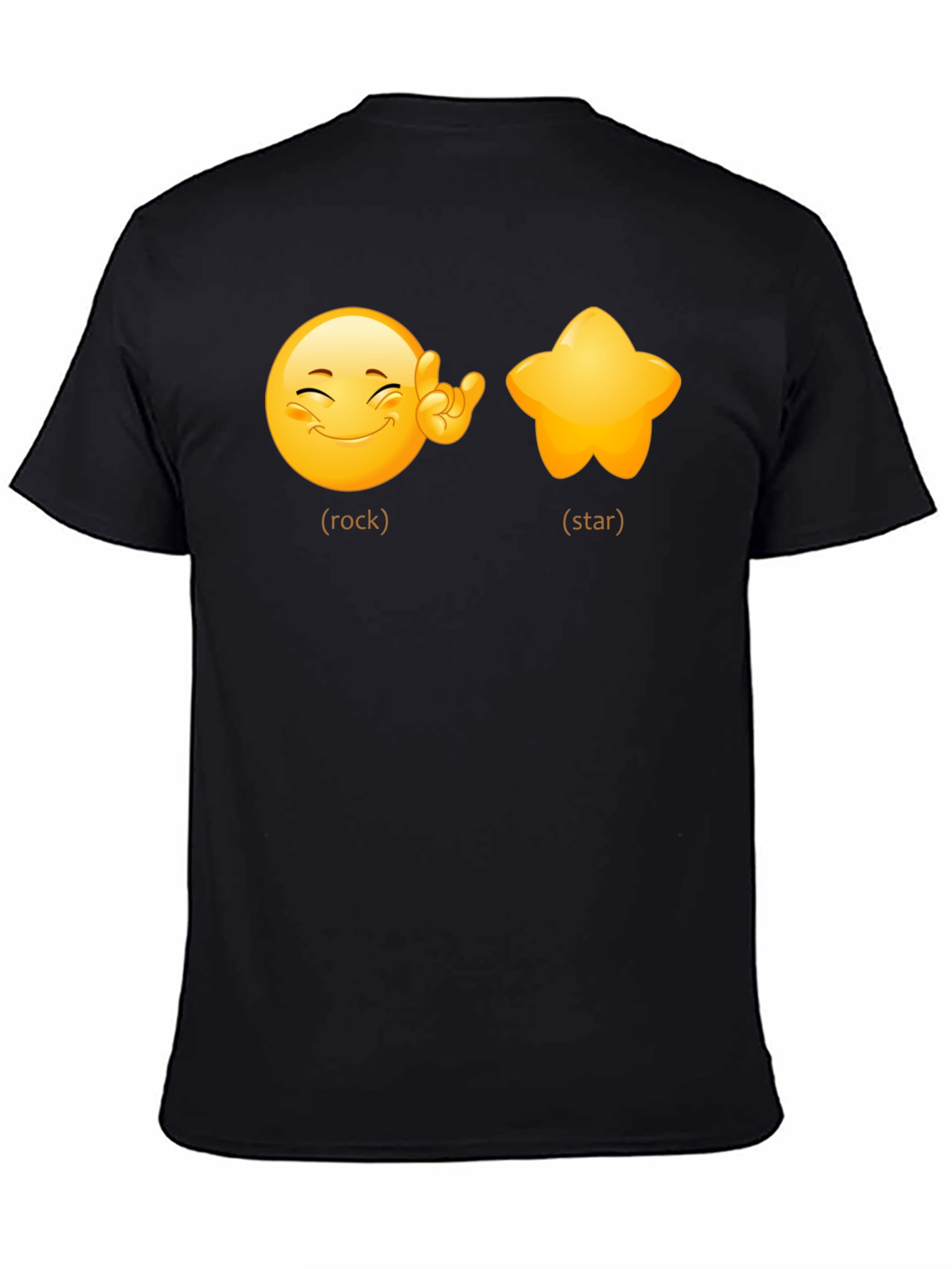 Rockstar Emoji Graphic Tee - Black
