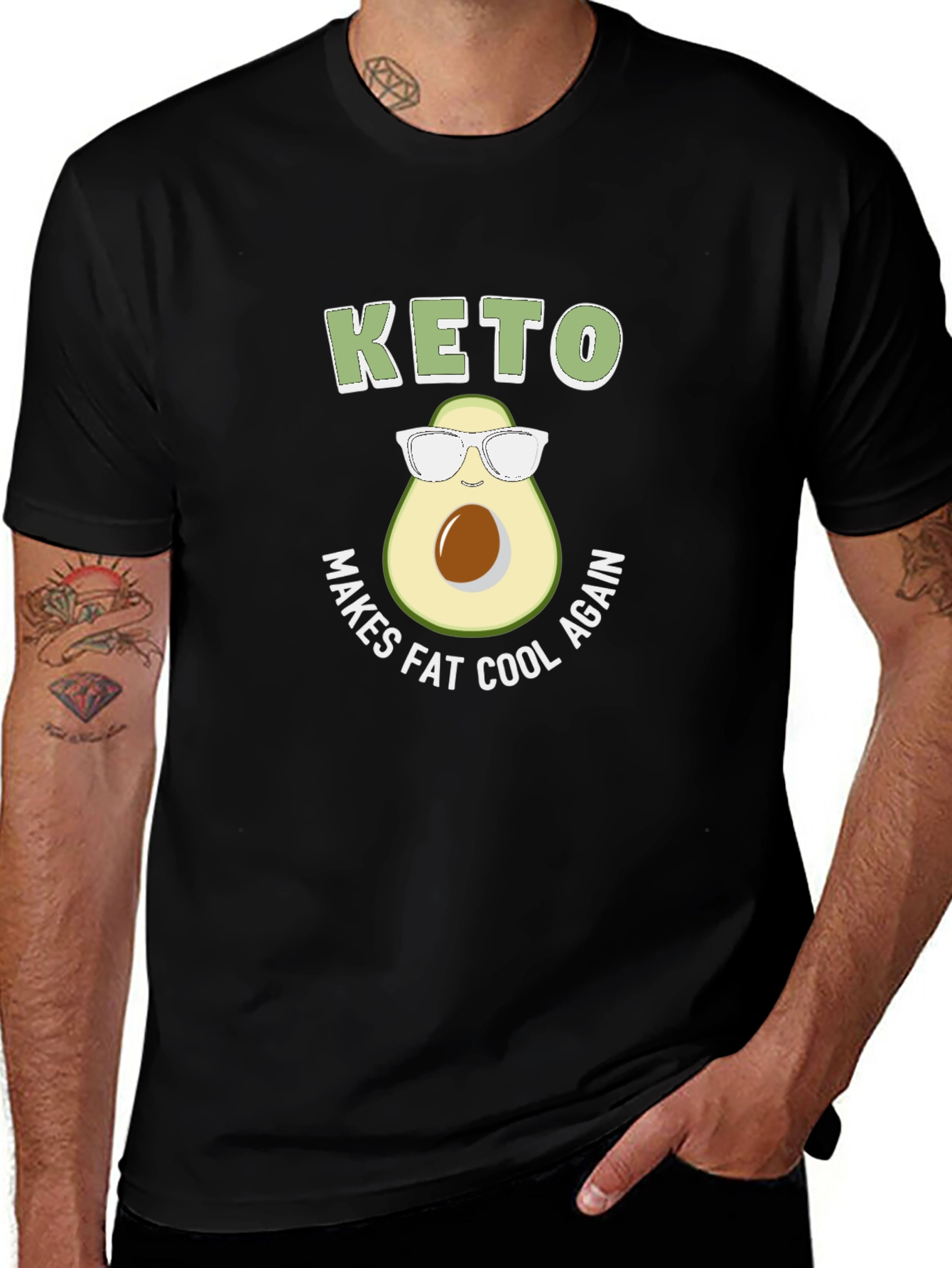 Keto Makes Fat Cool Again Avocado T-Shirt