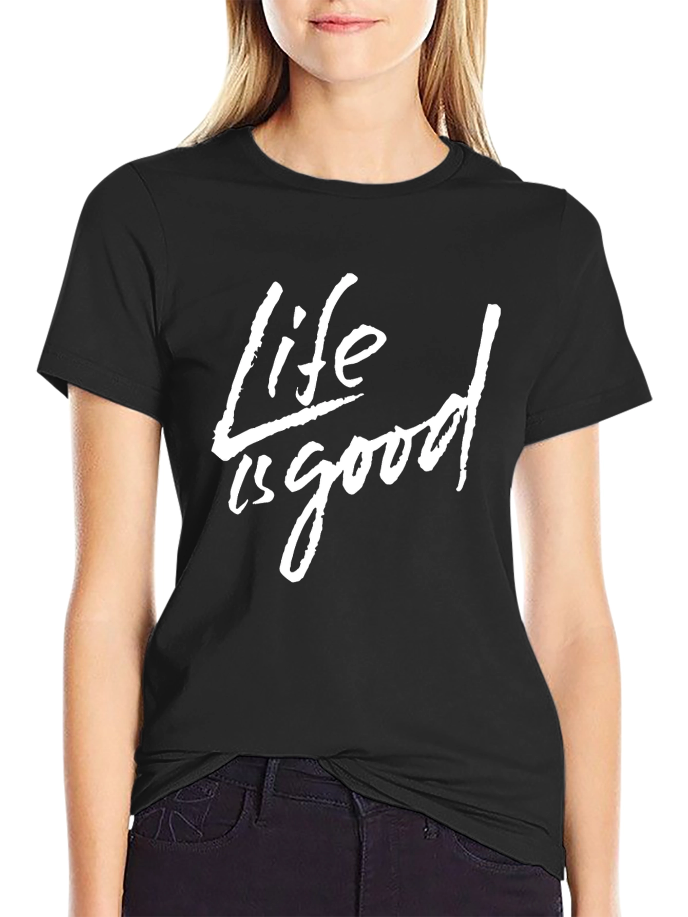 Life is Good Graphic Tee - Classic Black T-Shirt