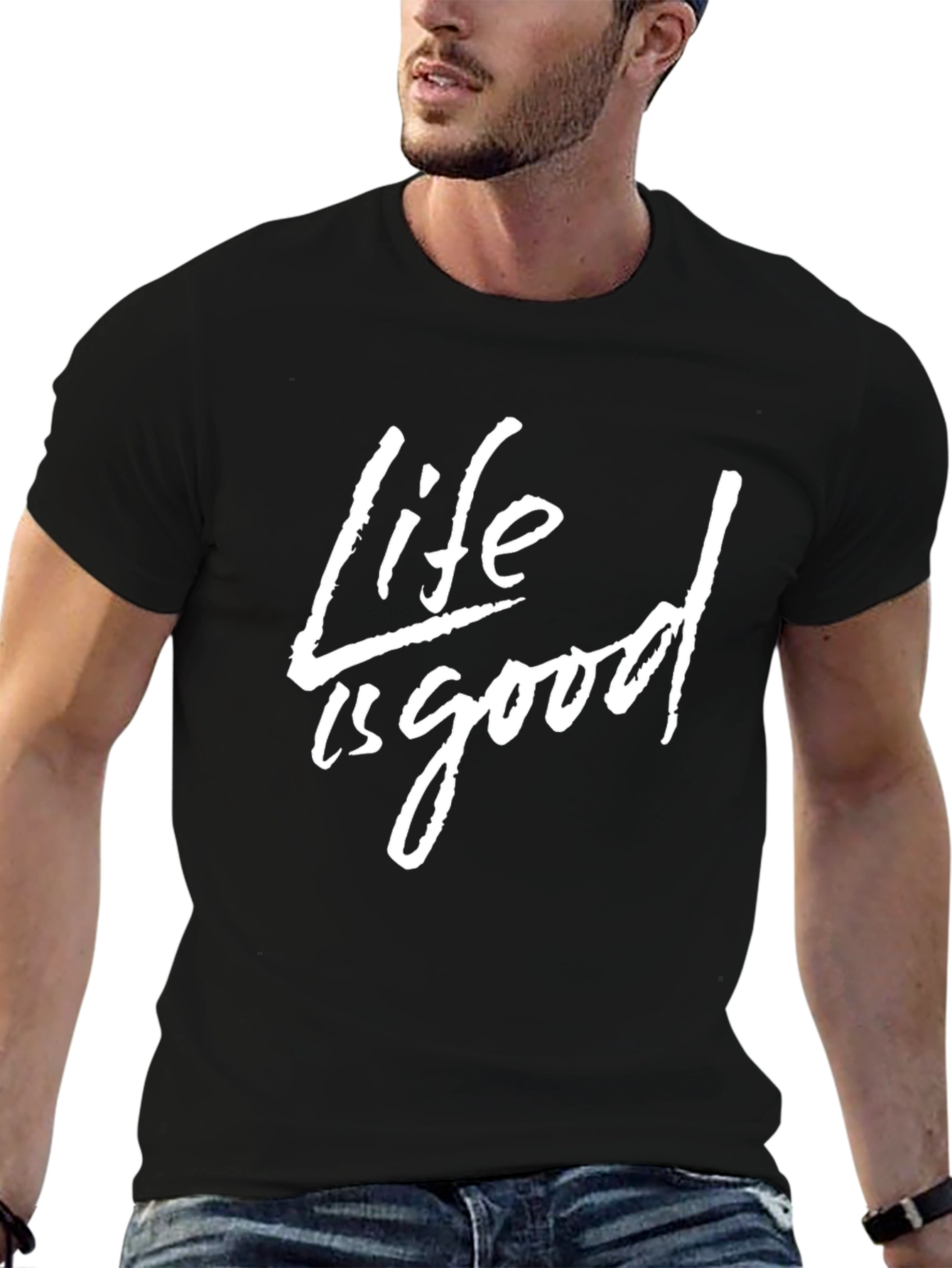 Life is Good Graphic Tee - Classic Black T-Shirt