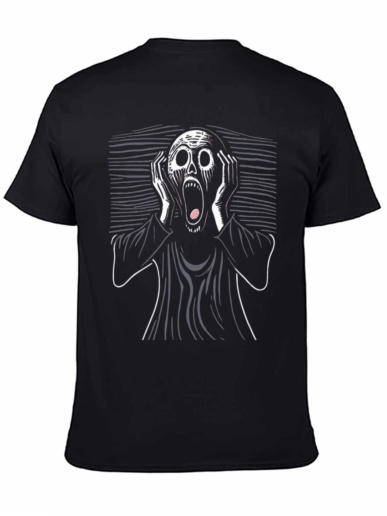 Scream Graphic T-Shirt - Black Cotton Tee