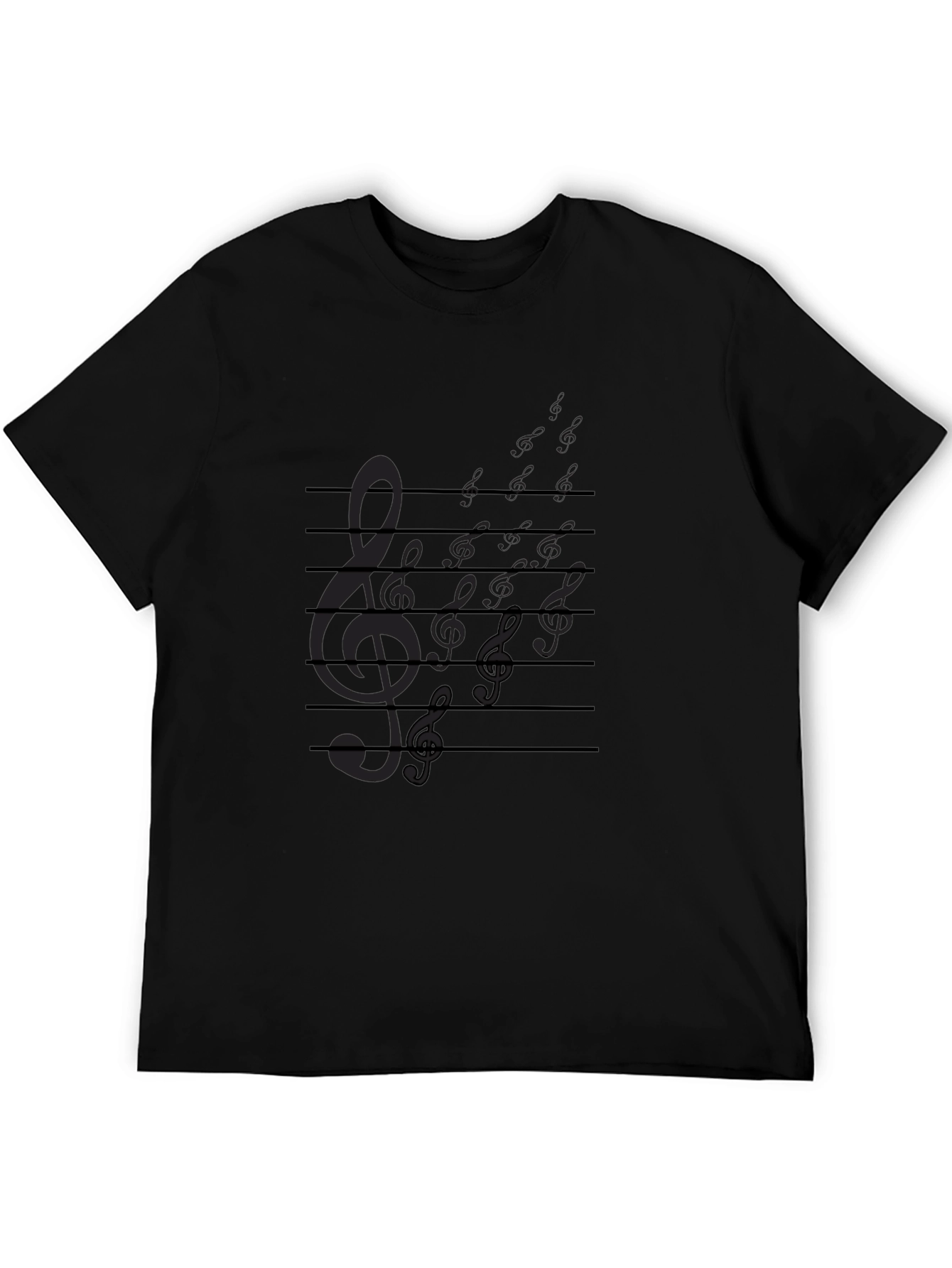 Musical Notes Black T-Shirt