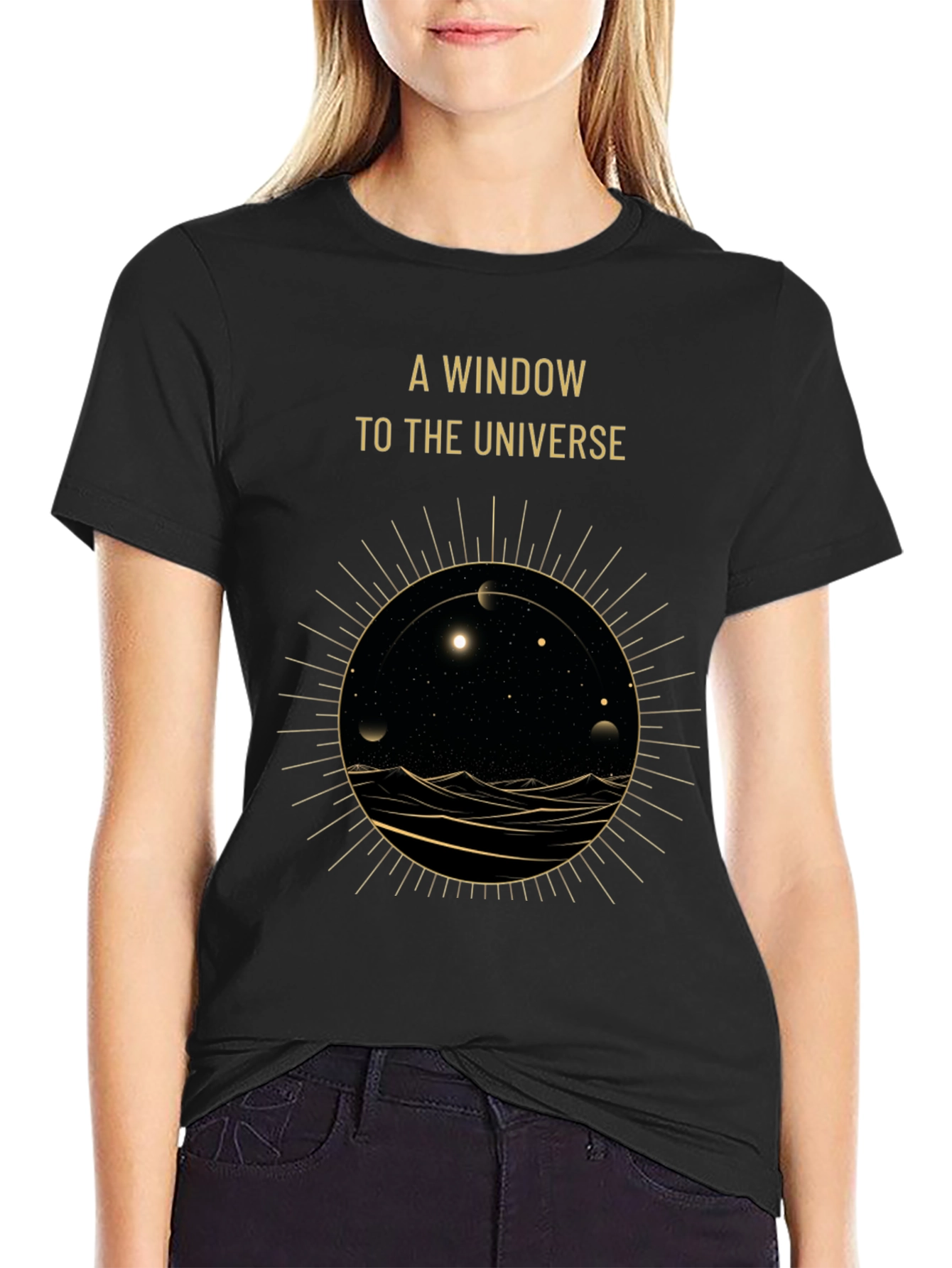 A Window to the Universe Graphic Tee - Black