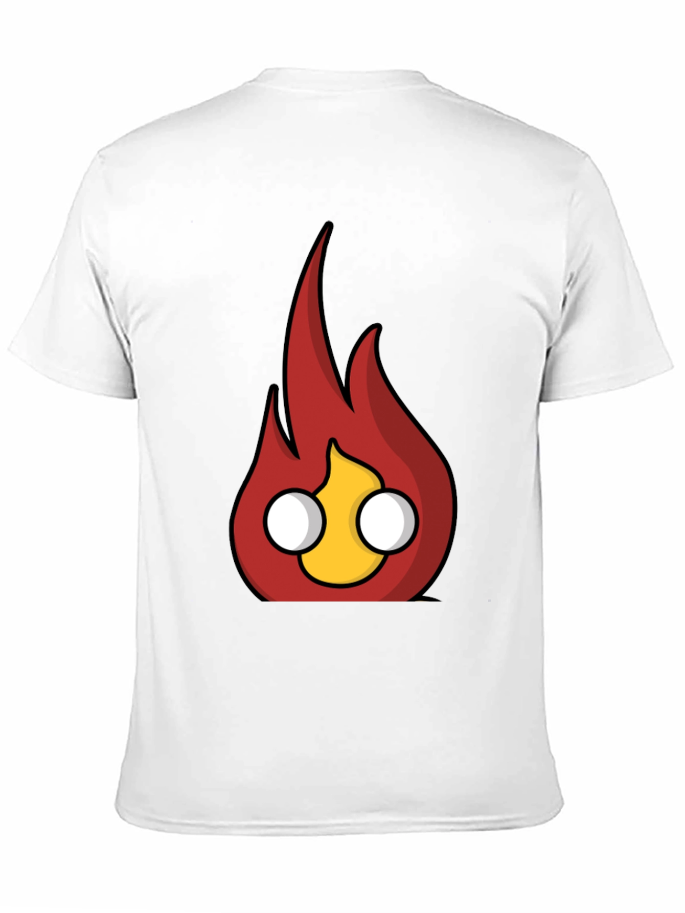 Flame Character Graphic Black T-Shirt