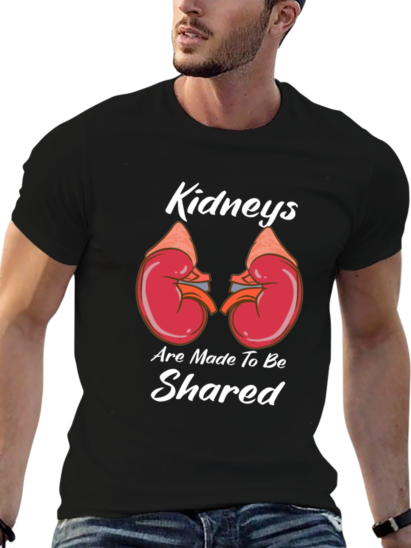 Kidneys Are Made To Be Shared Black T-Shirt
