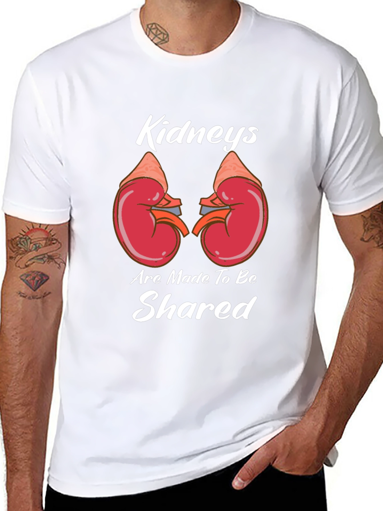 Kidneys Are Made To Be Shared Black T-Shirt