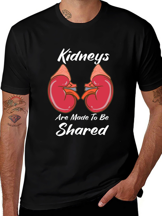Kidneys Are Made To Be Shared Black T-Shirt
