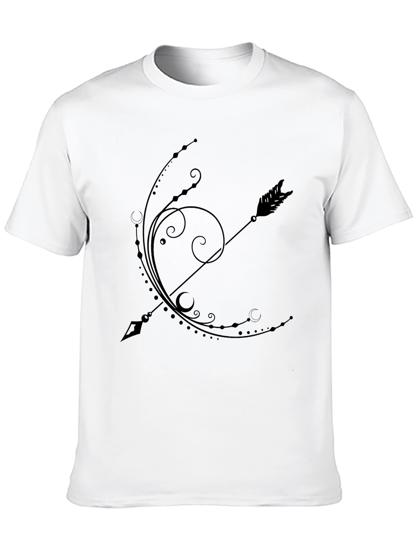 Sagittarius Arrow Graphic Tee - Black