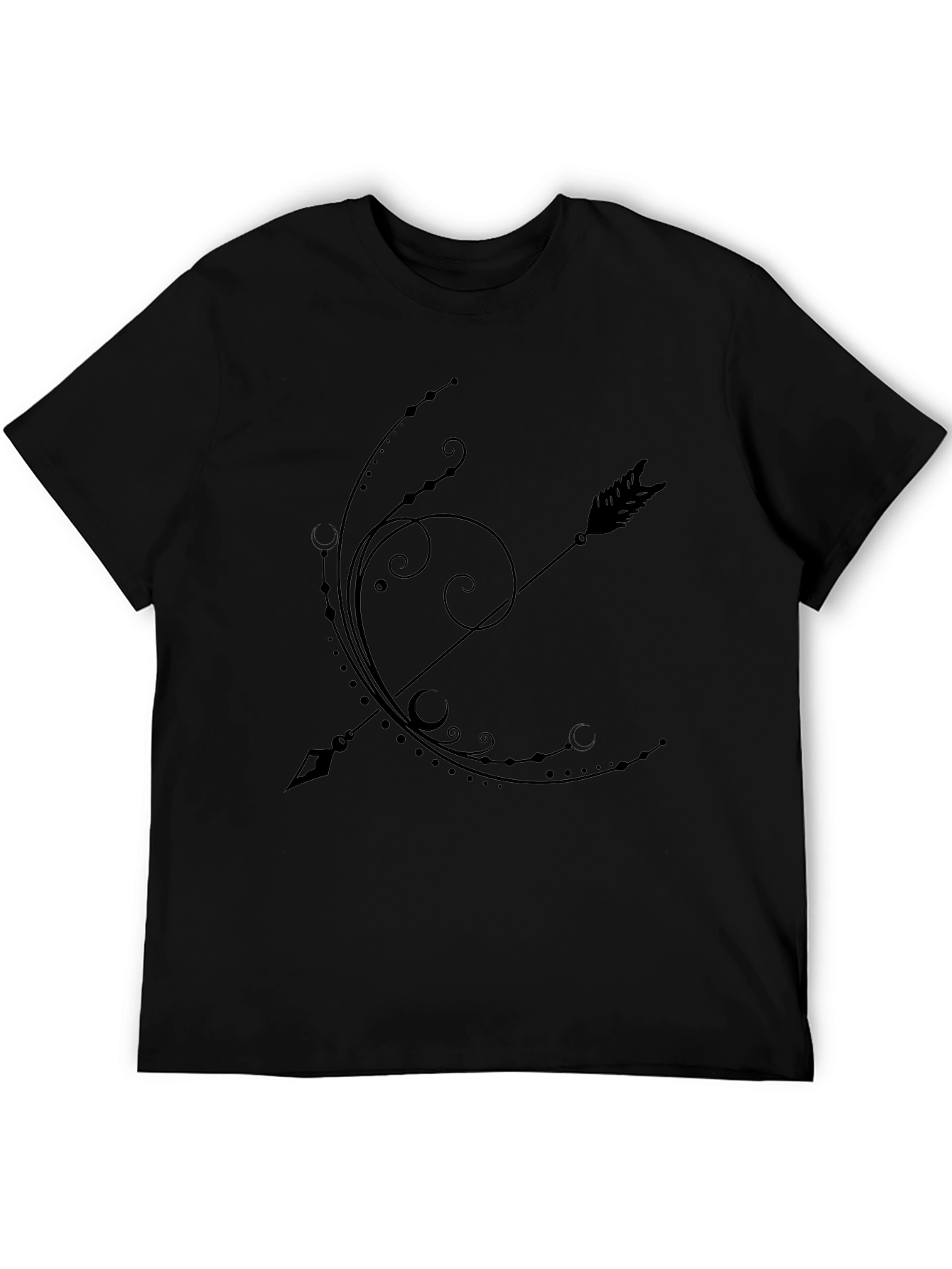 Sagittarius Arrow Graphic Tee - Black