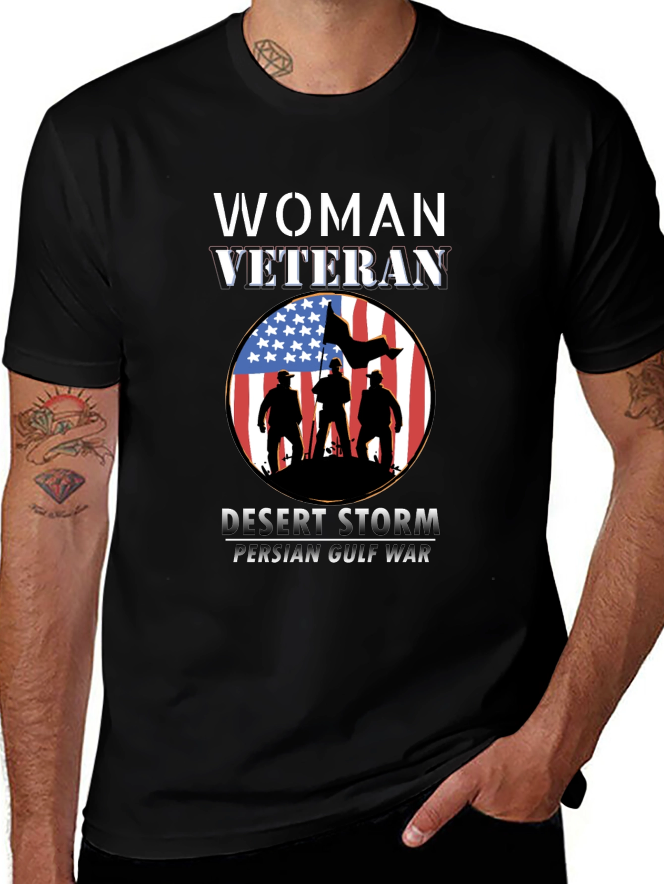 Woman Veteran Desert Storm T-Shirt