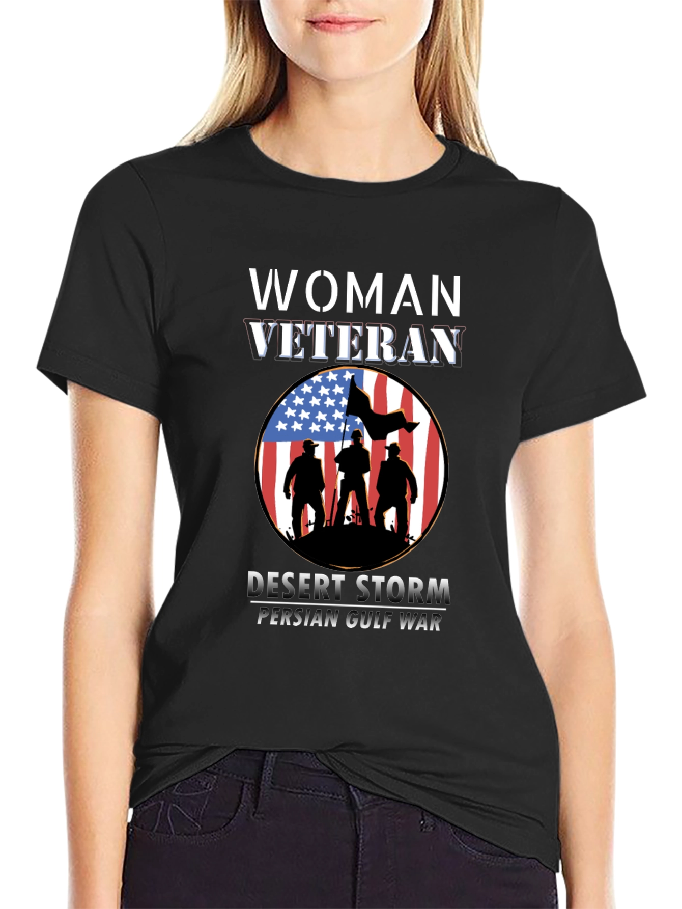 Woman Veteran Desert Storm T-Shirt