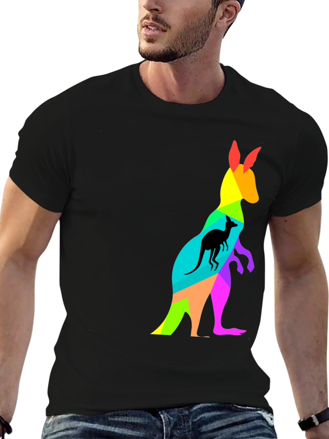 Rainbow Kangaroo Graphic Tee