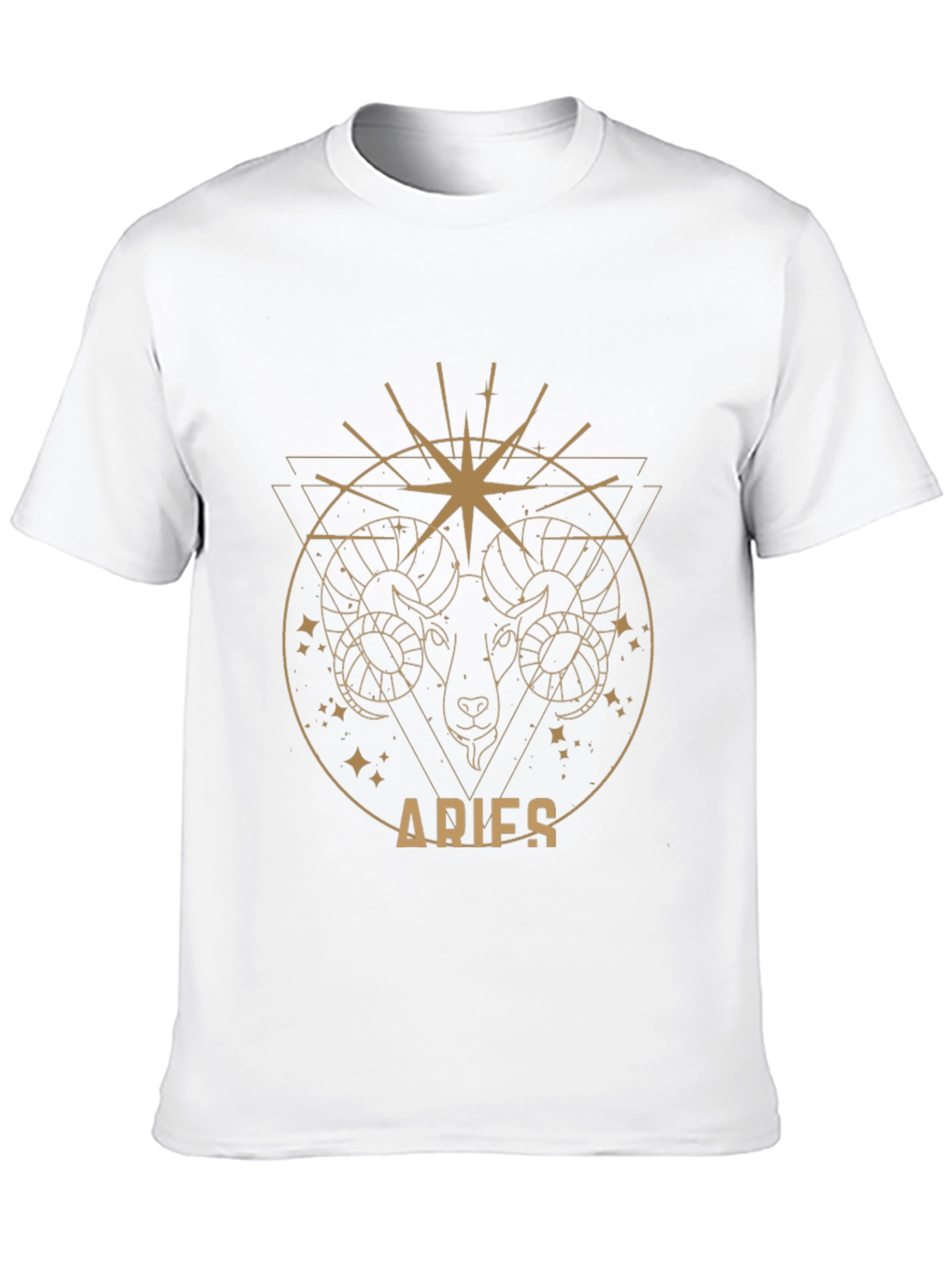 Aries Zodiac Graphic T-Shirt - Black