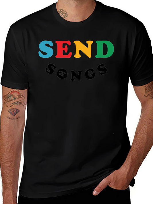 Send Songs Spotify T-Shirt - Colorful Graphic Tee
