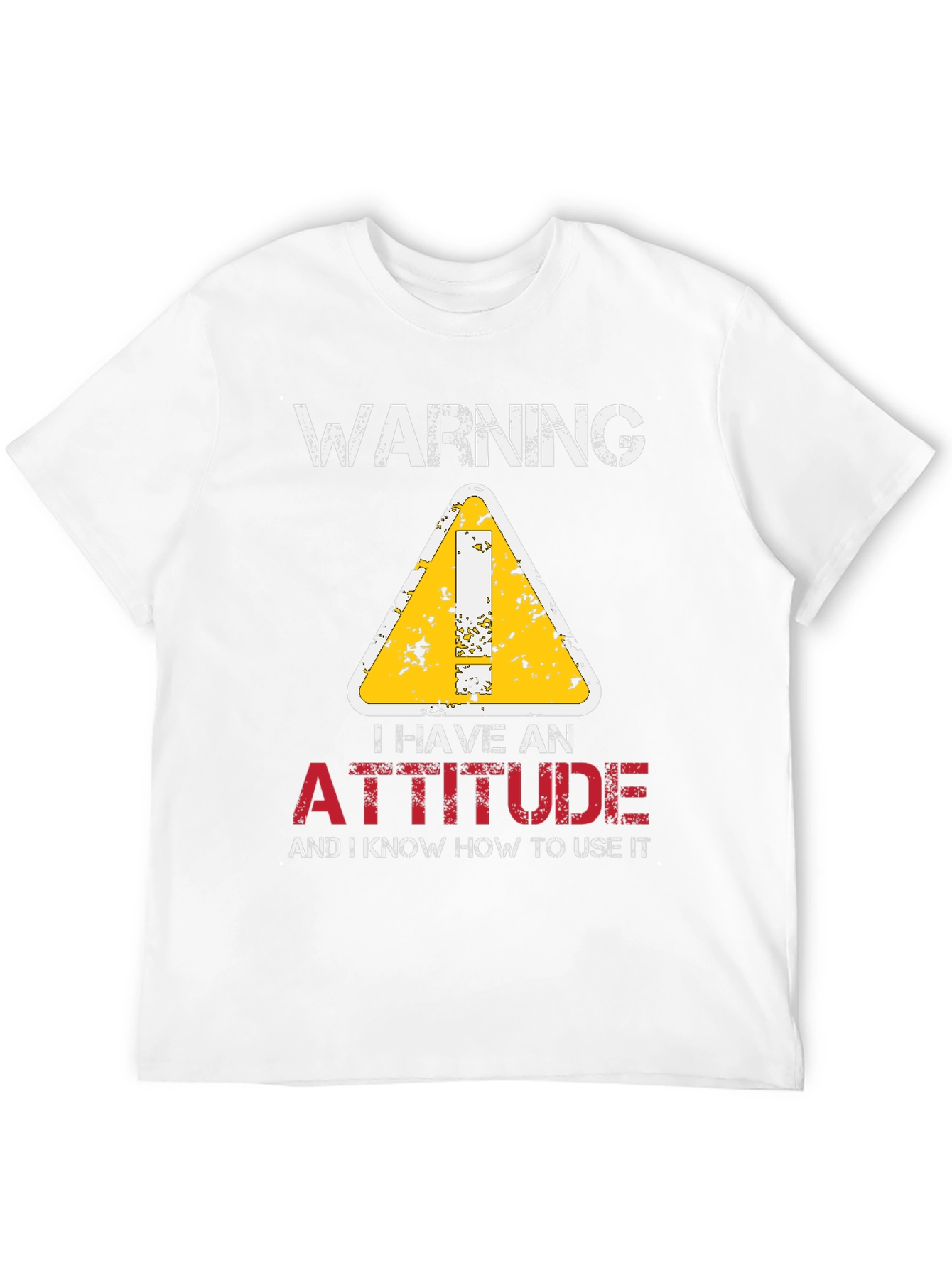 Warning Attitude Graphic Tee - Black T-Shirt