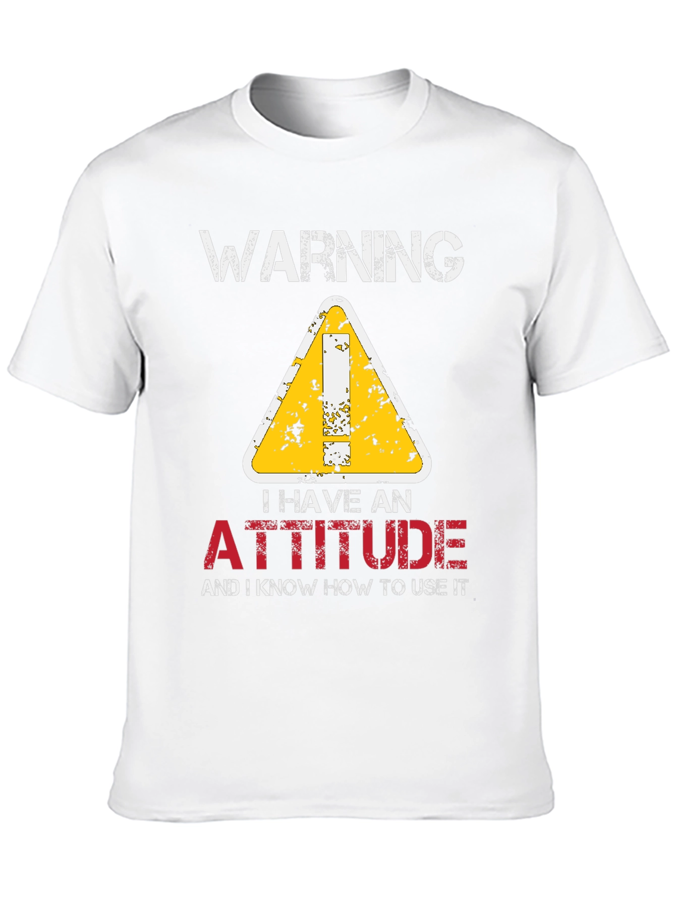 Warning Attitude Graphic Tee - Black T-Shirt