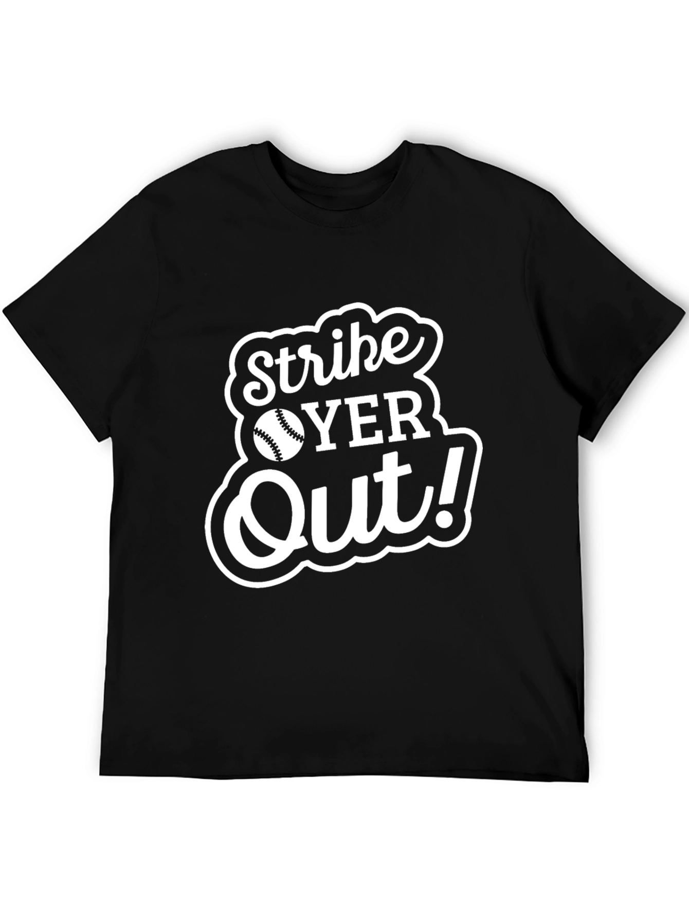 Strike Out Baseball Graphic T-Shirt