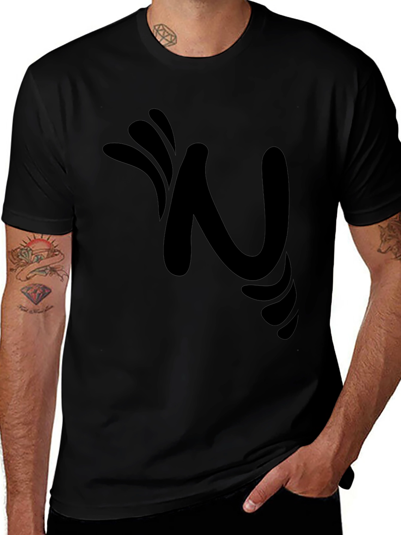 Black Graphic Tee - Stylish N Design