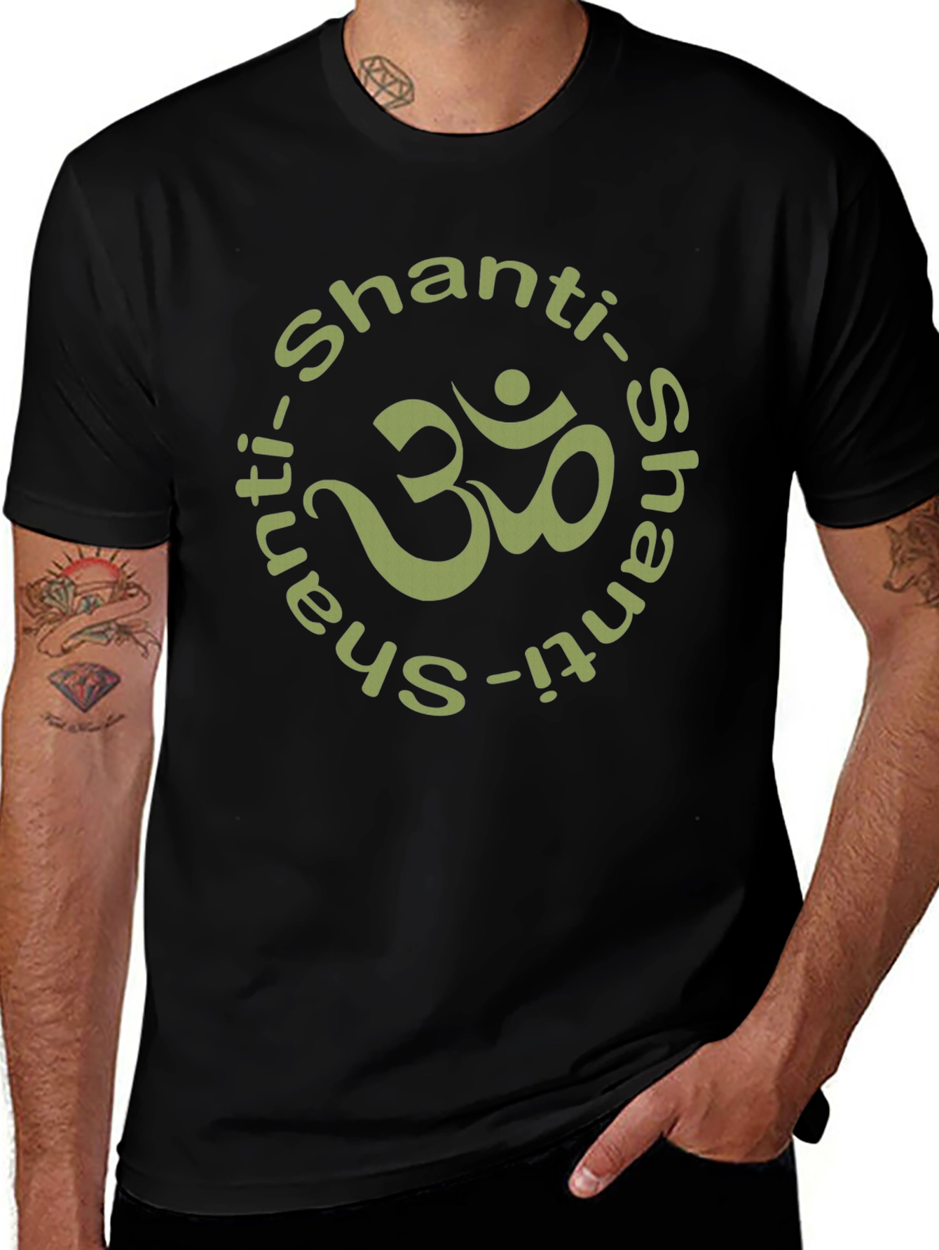 Shanti Om Symbol T-Shirt - Black