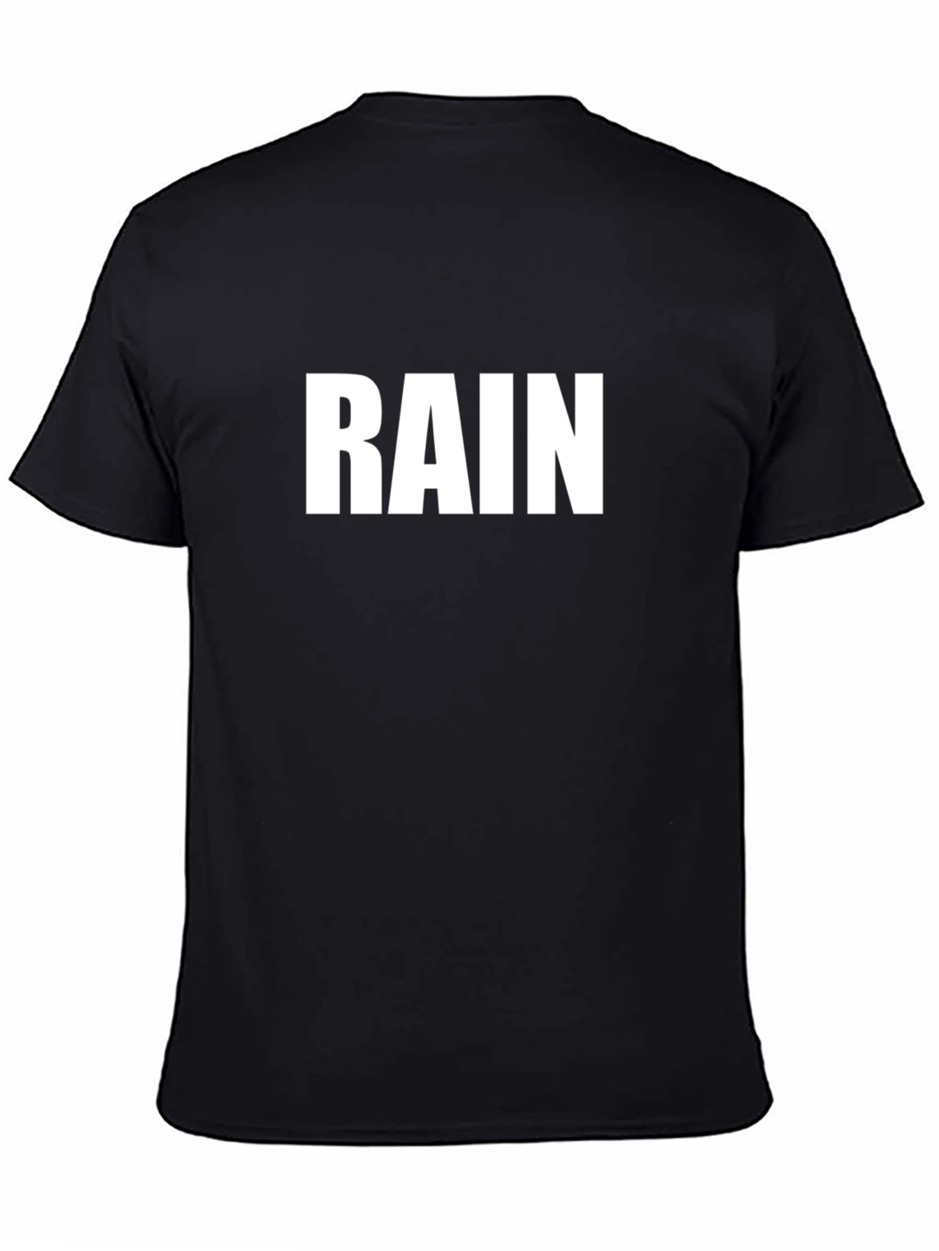 RAIN Bold Print Black T-Shirt