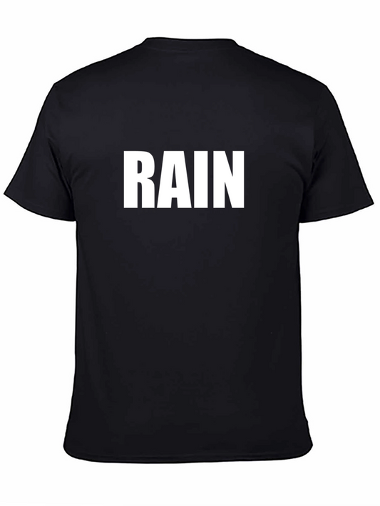 RAIN Bold Print Black T-Shirt
