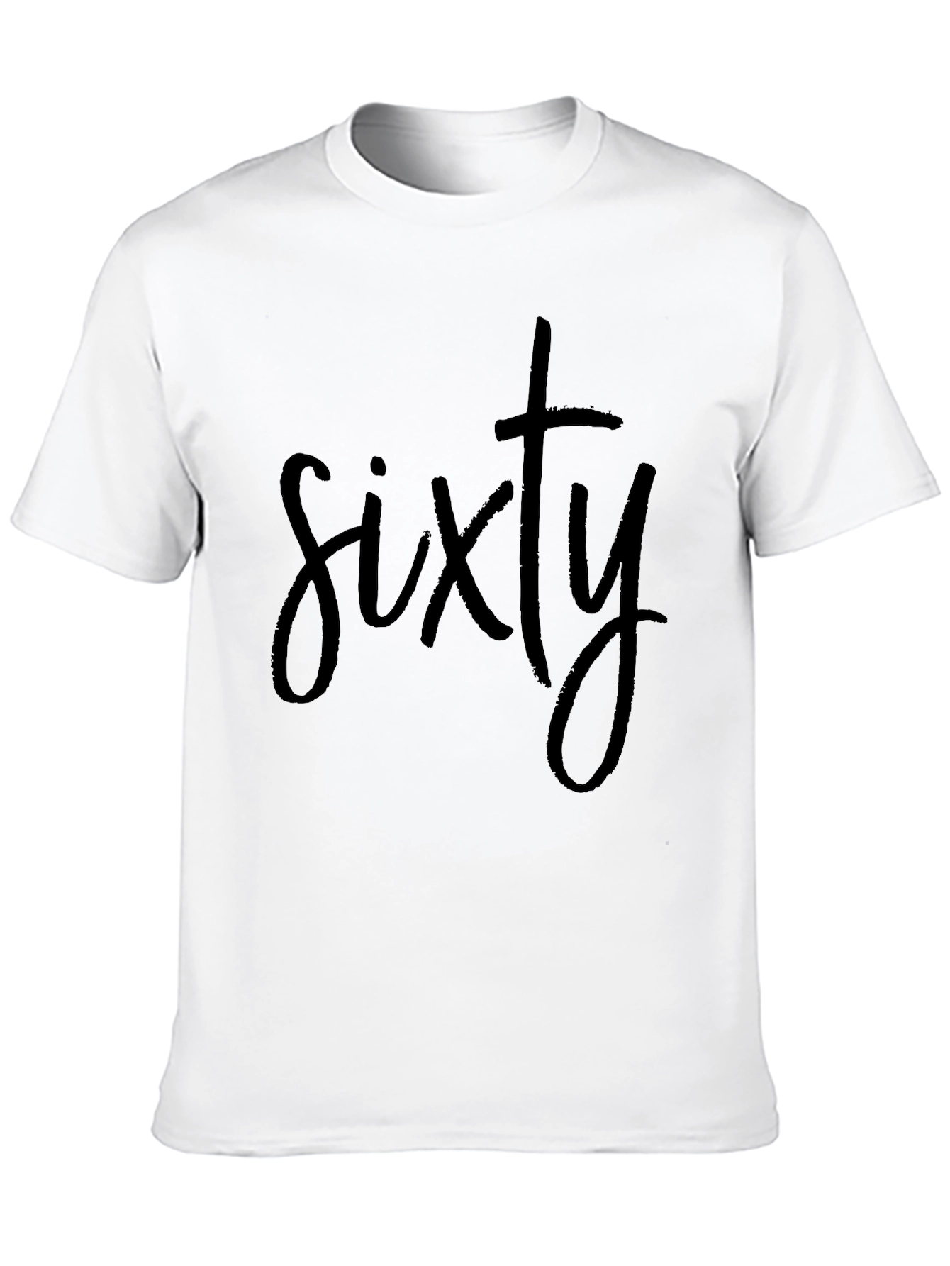 Sixty Graphic Tee - Mens Black Crew Neck T-Shirt