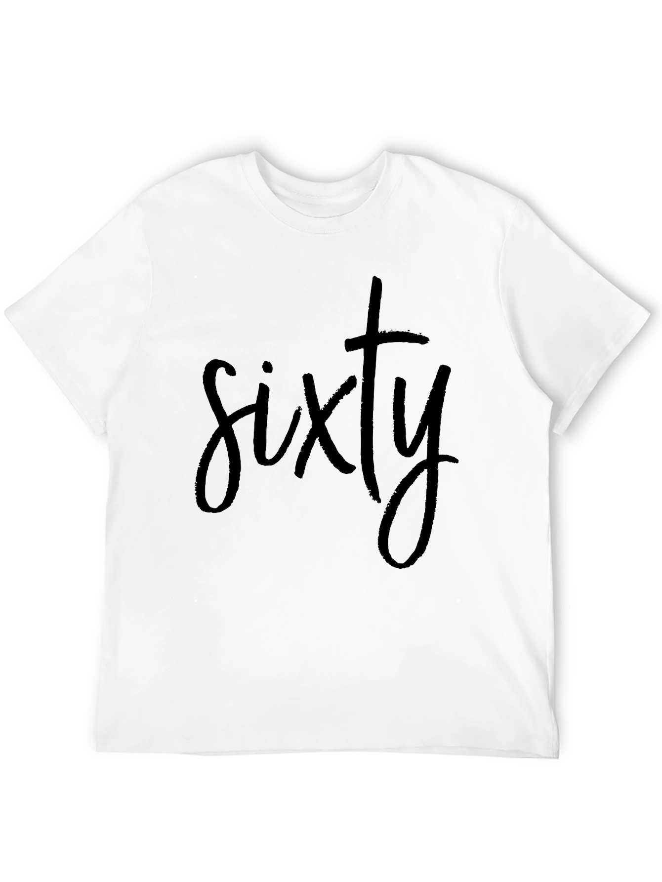 Sixty Graphic Tee - Mens Black Crew Neck T-Shirt