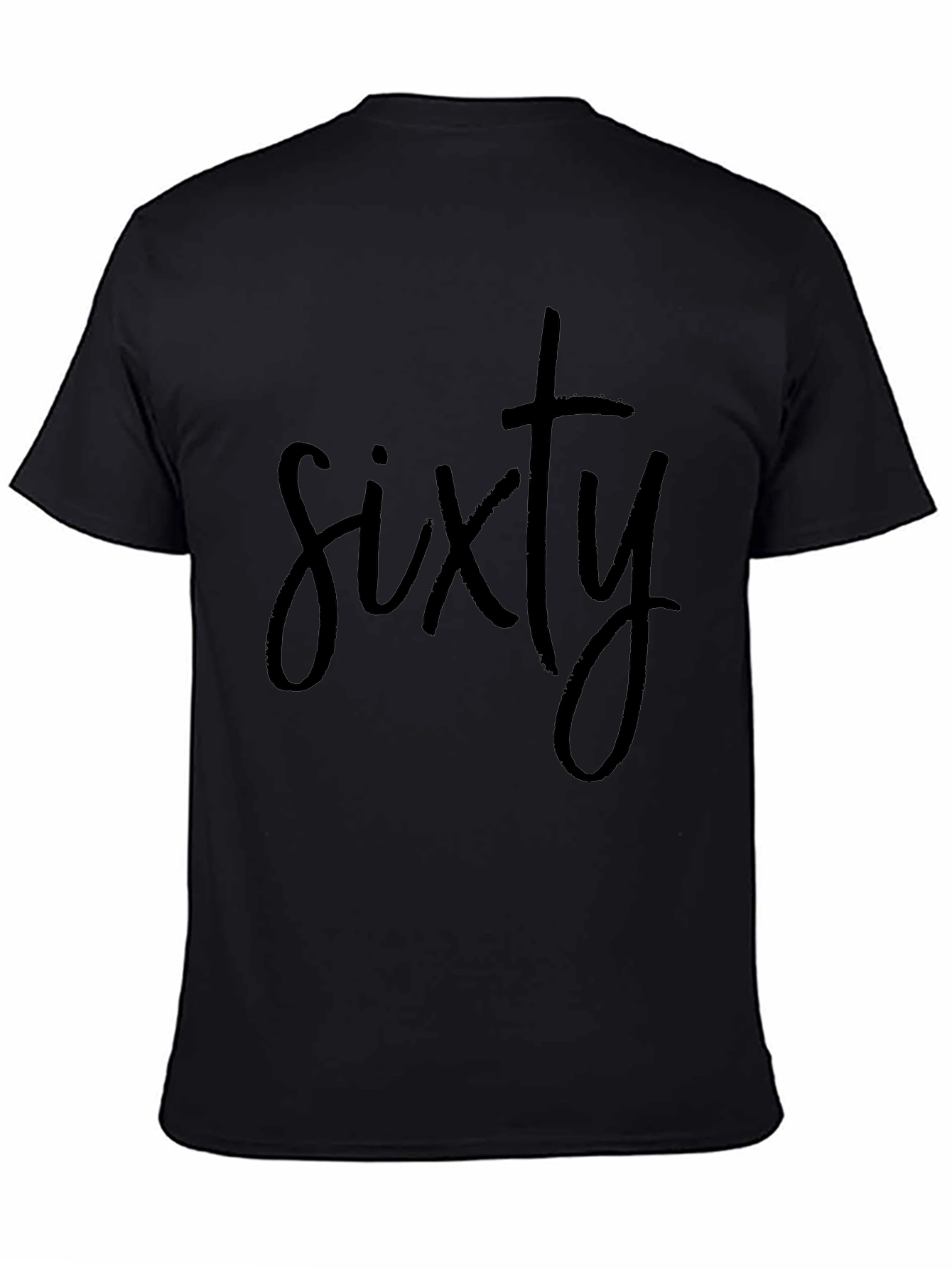 Sixty Graphic Tee - Mens Black Crew Neck T-Shirt