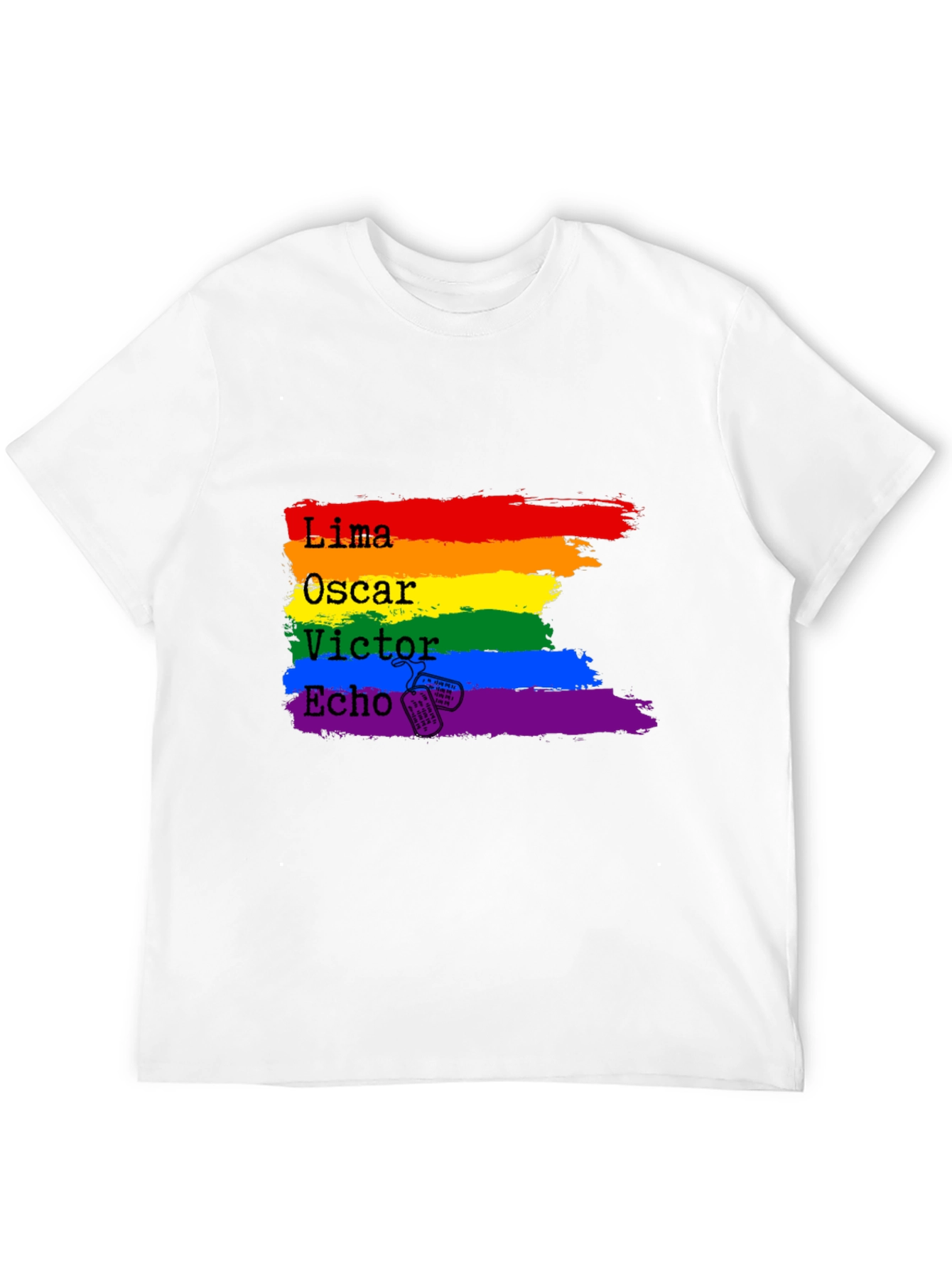 LGBT Pride Flag T-Shirt - L.O.V.E. Design