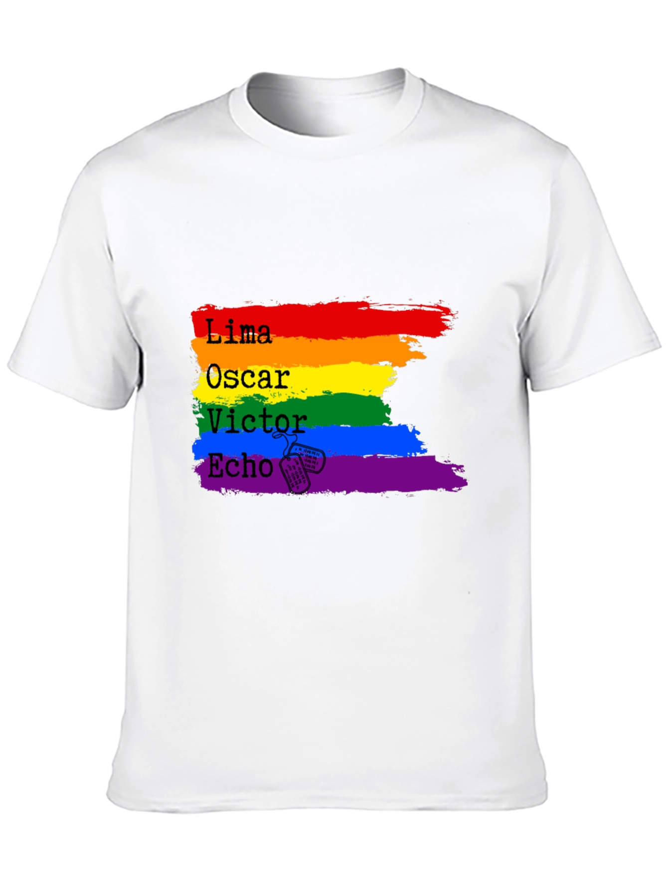 LGBT Pride Flag T-Shirt - L.O.V.E. Design