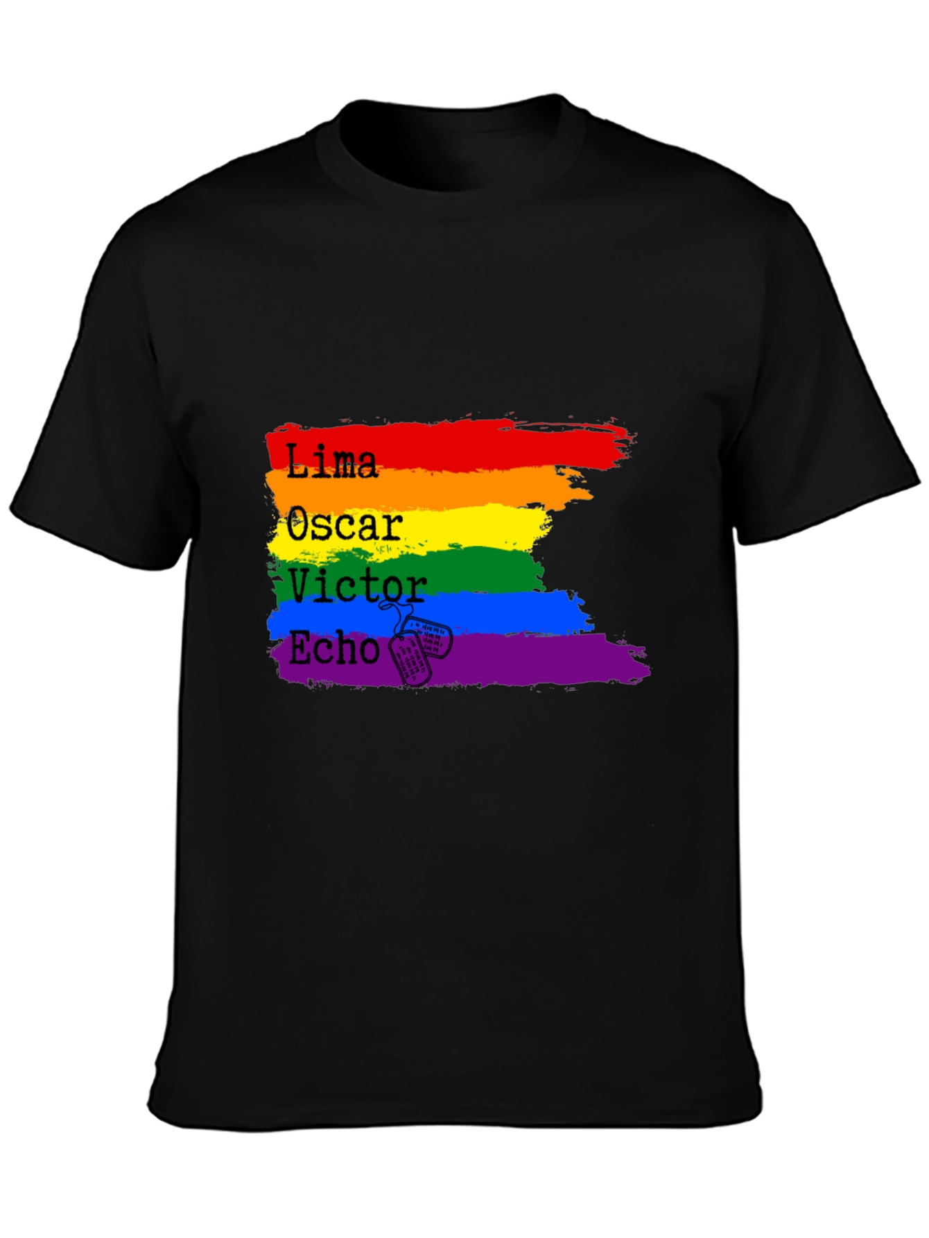 LGBT Pride Flag T-Shirt - L.O.V.E. Design