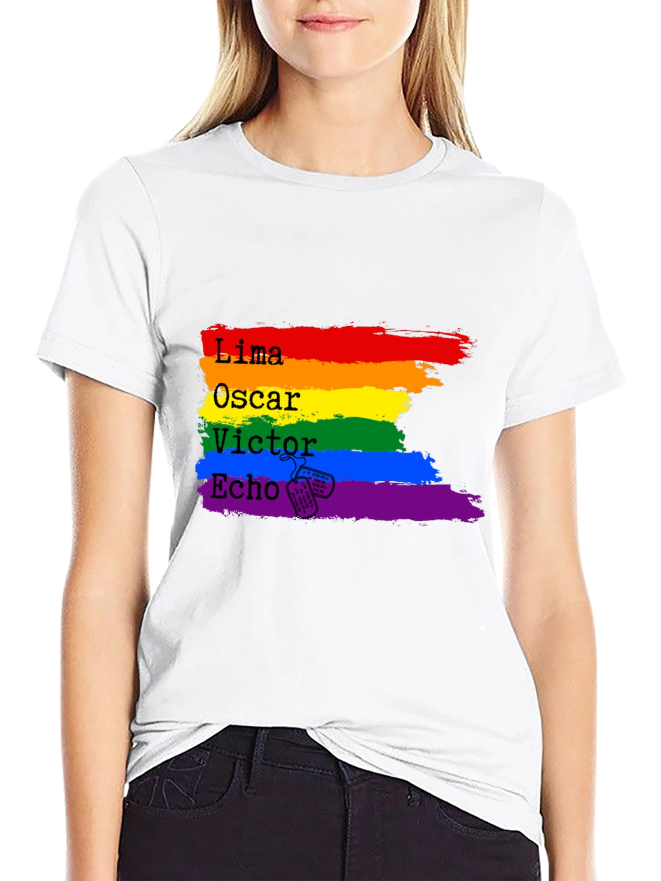LGBT Pride Flag T-Shirt - L.O.V.E. Design