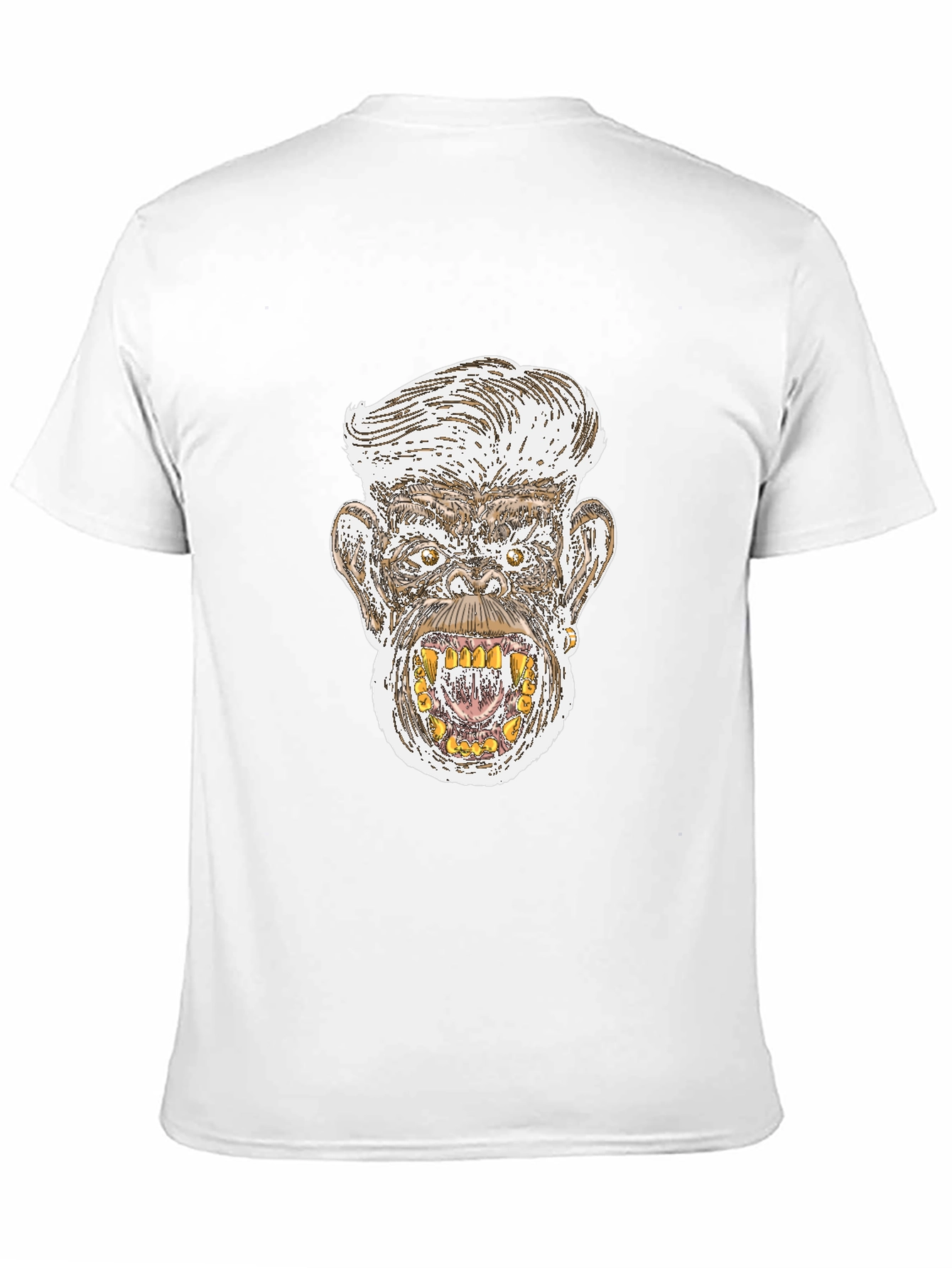 Monkey Graphic Print Black T-Shirt