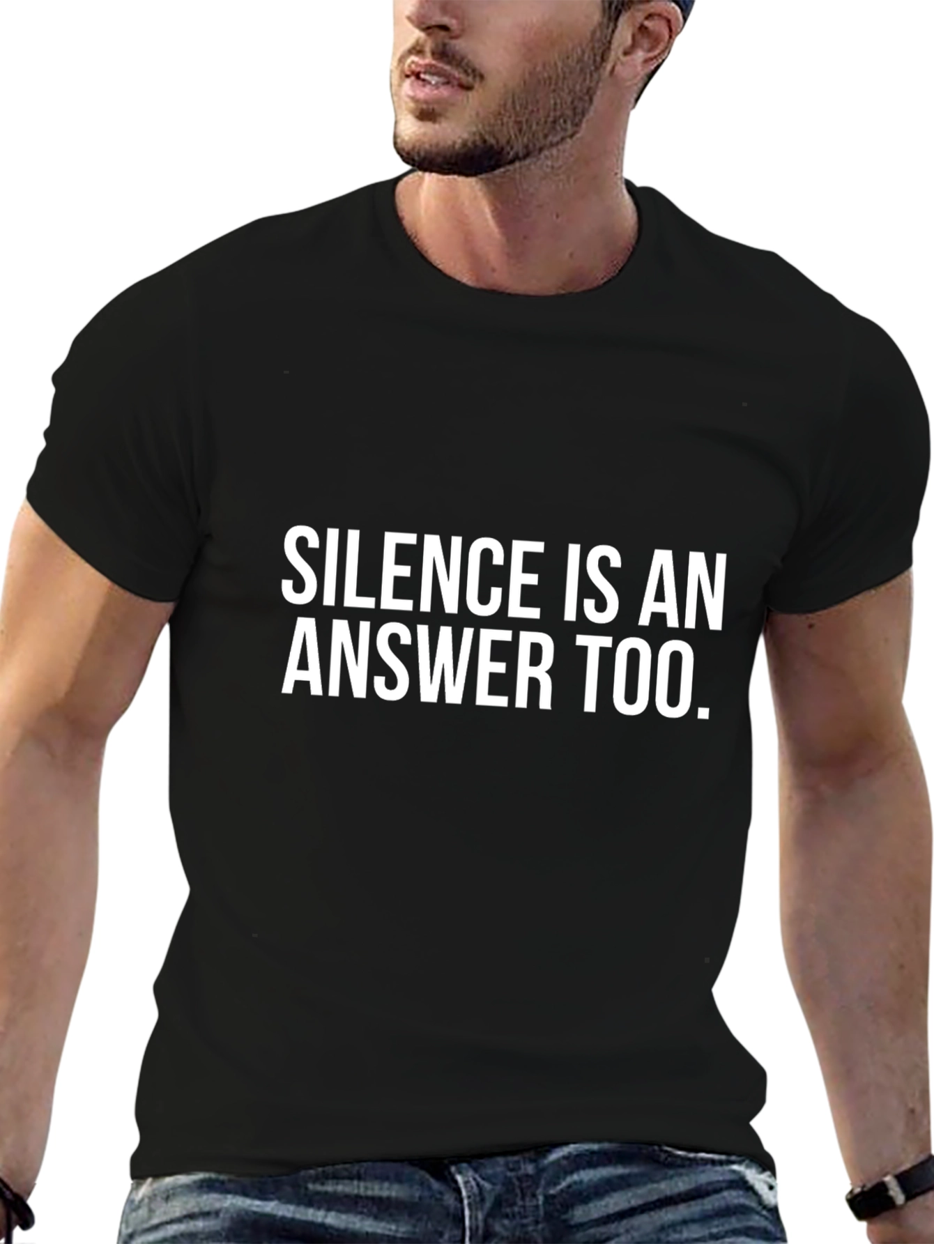 Silence Is An Answer T-Shirt - Black