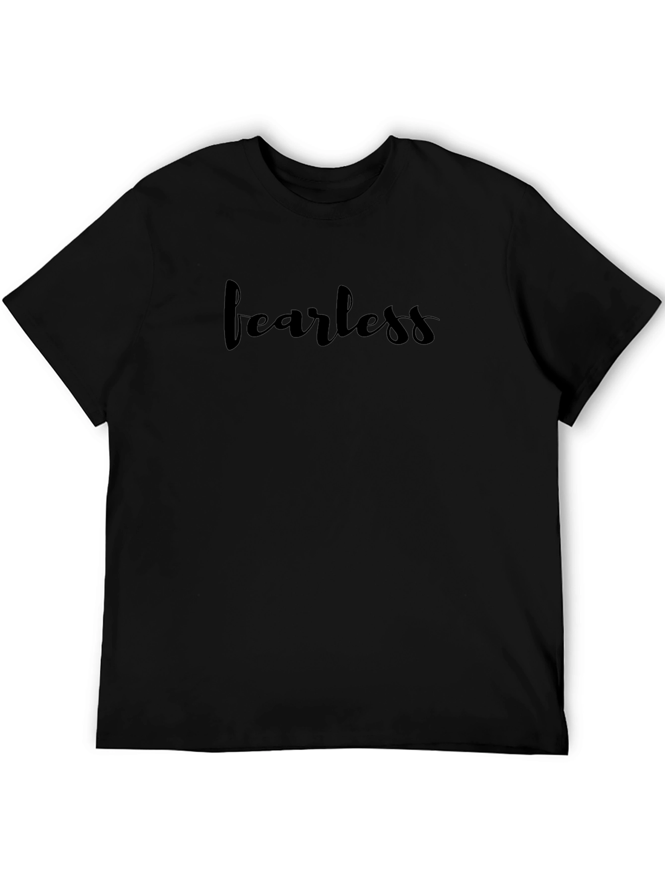 Fearless Black Graphic Tee - Mens Casual Style