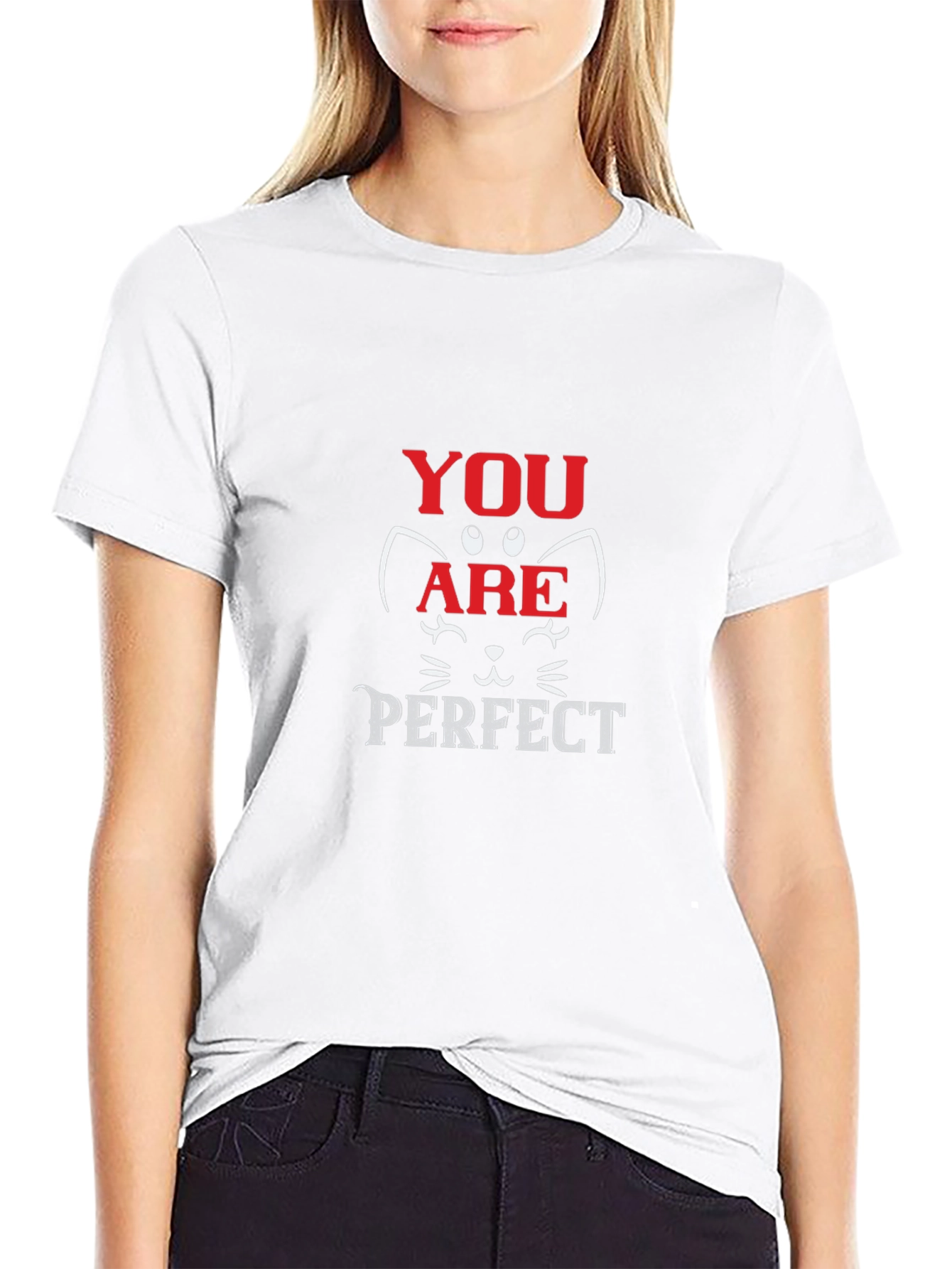You Are Perfect Cat Graphic T-Shirt