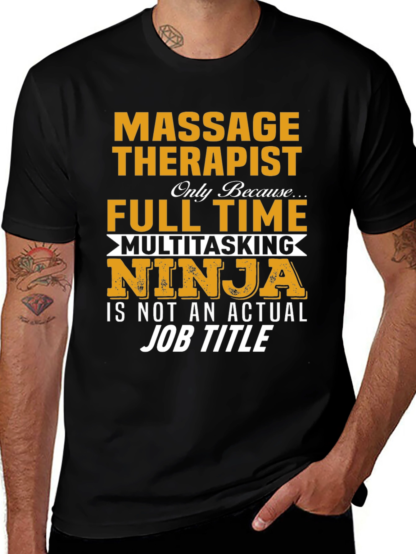 Massage Therapist Ninja T-Shirt