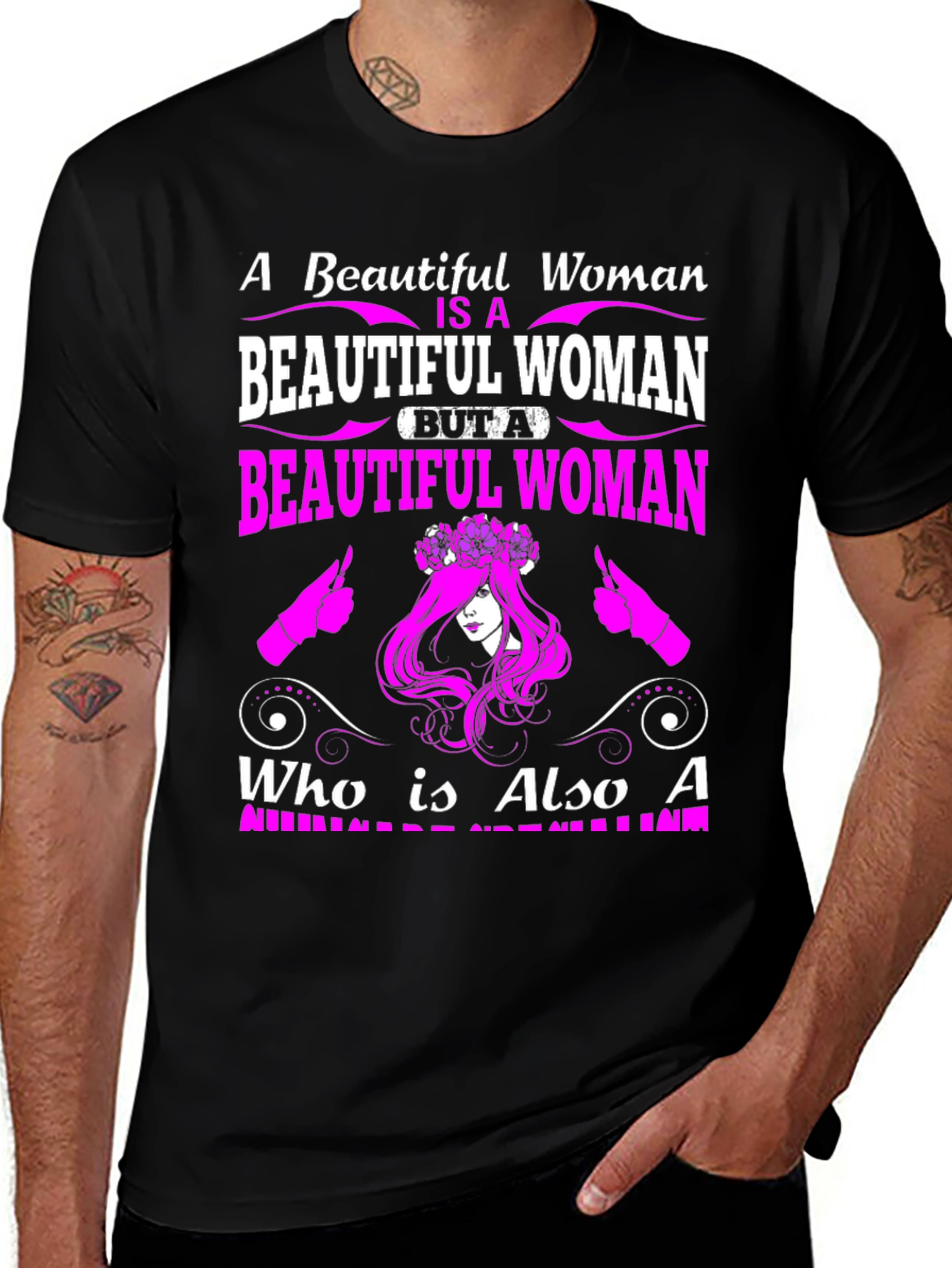 Beautiful Woman Graphic Tee - Premium Quality