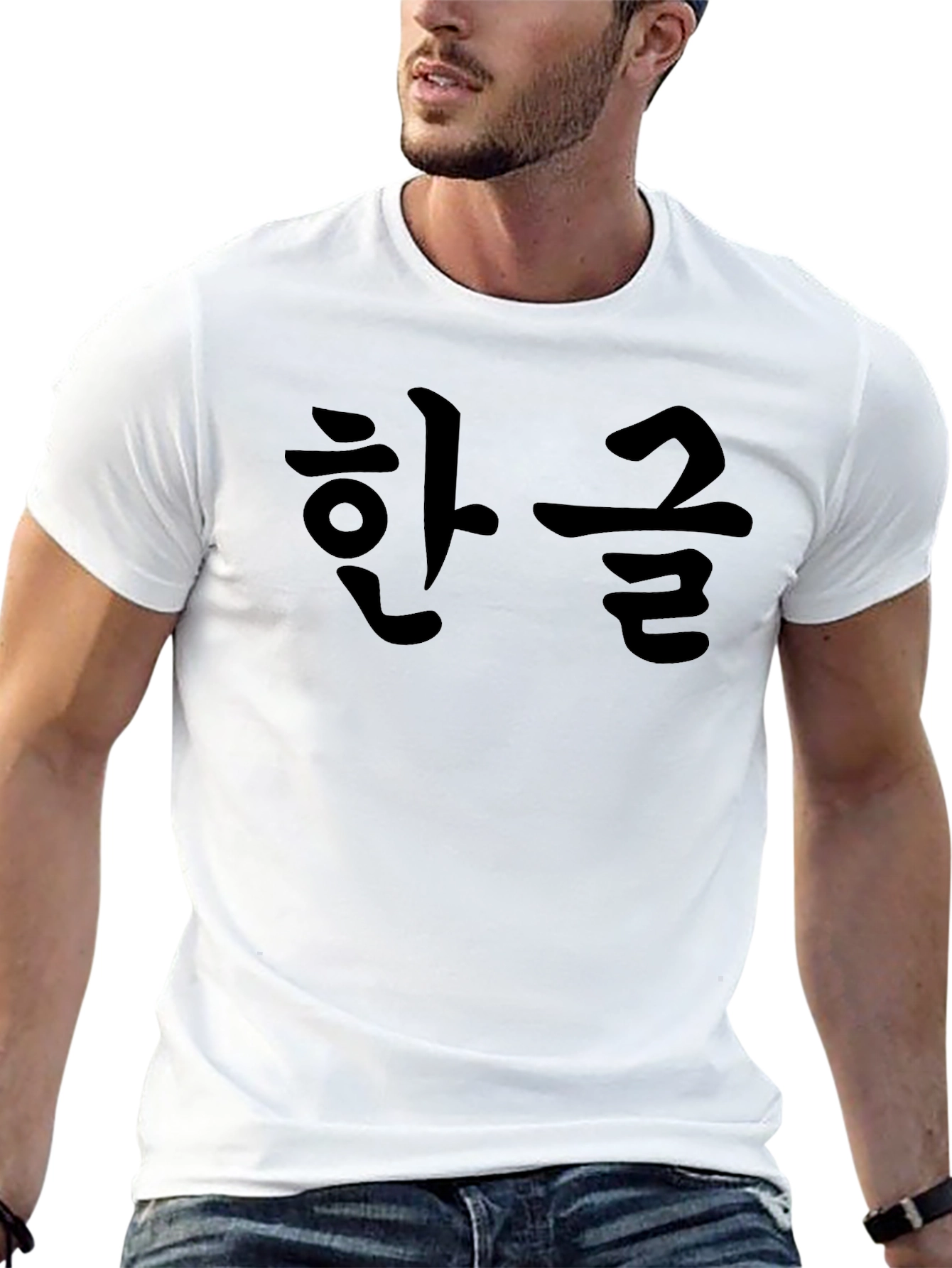 Korean Hangul Script Graphic T-Shirt - Unisex