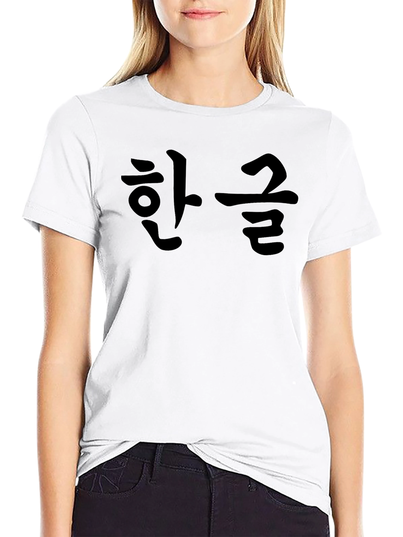 Korean Hangul Script Graphic T-Shirt - Unisex