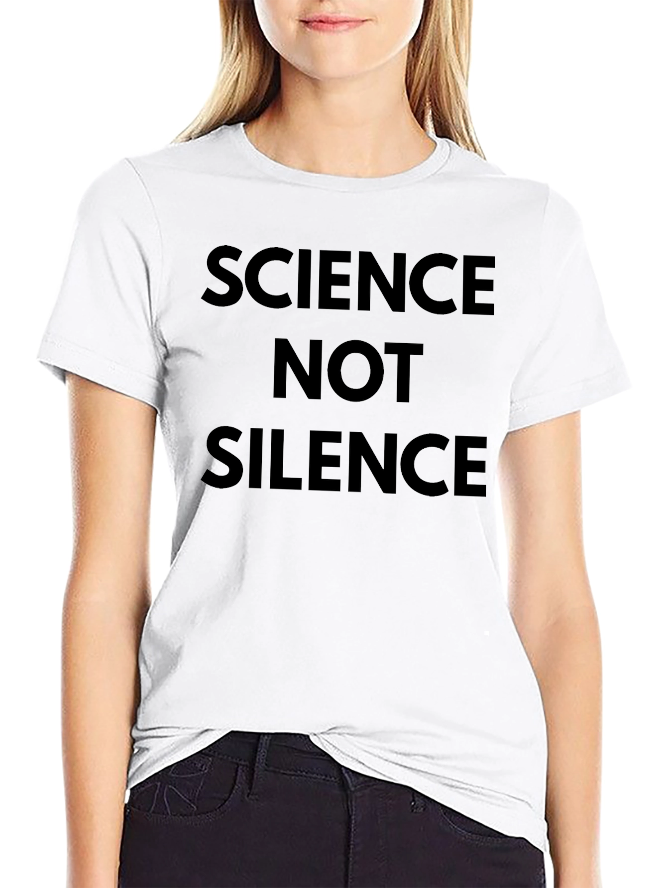 Science Not Silence Black T-Shirt