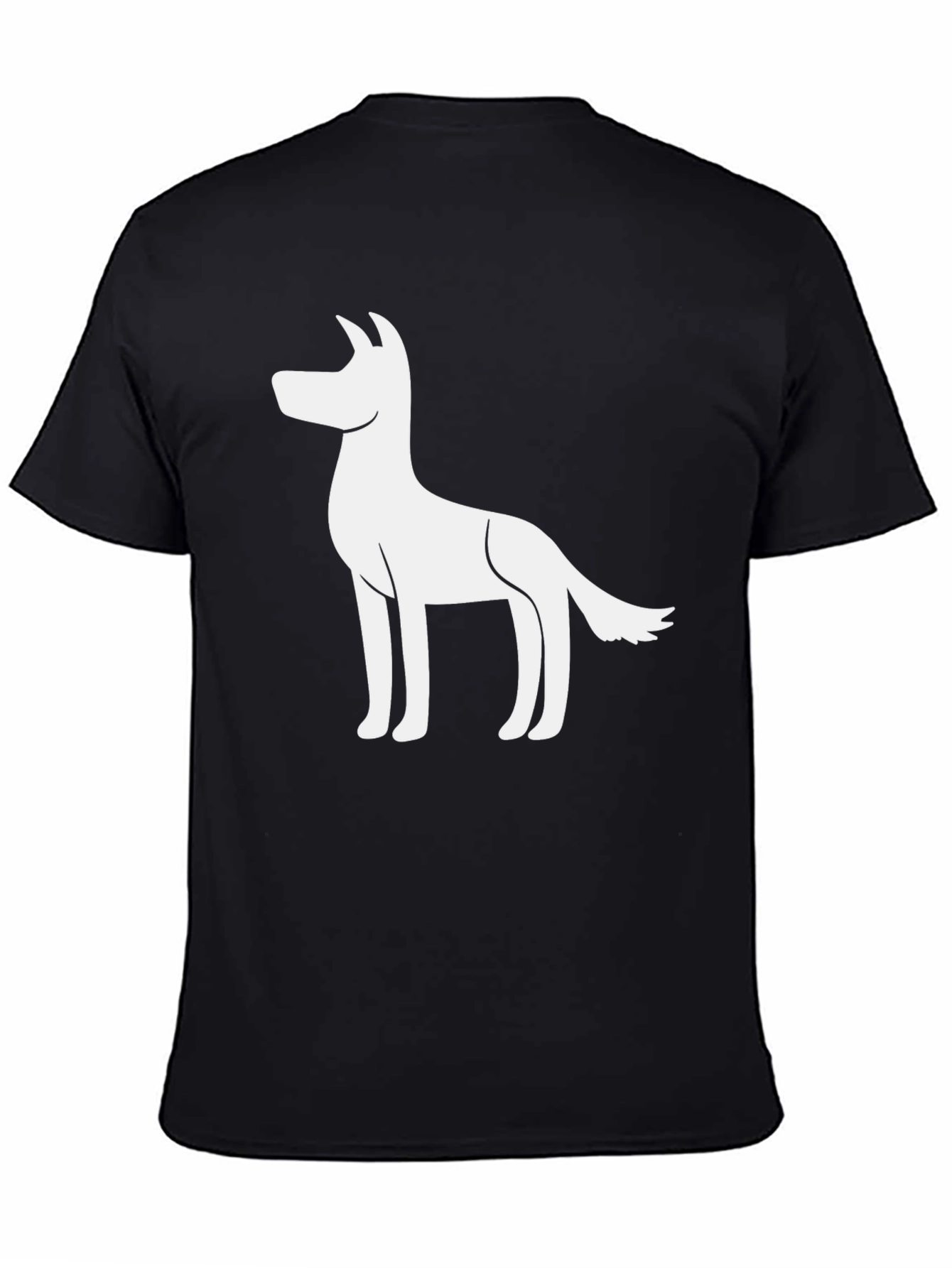 Dog Graphic T-Shirt - Black Cotton Blend Tee